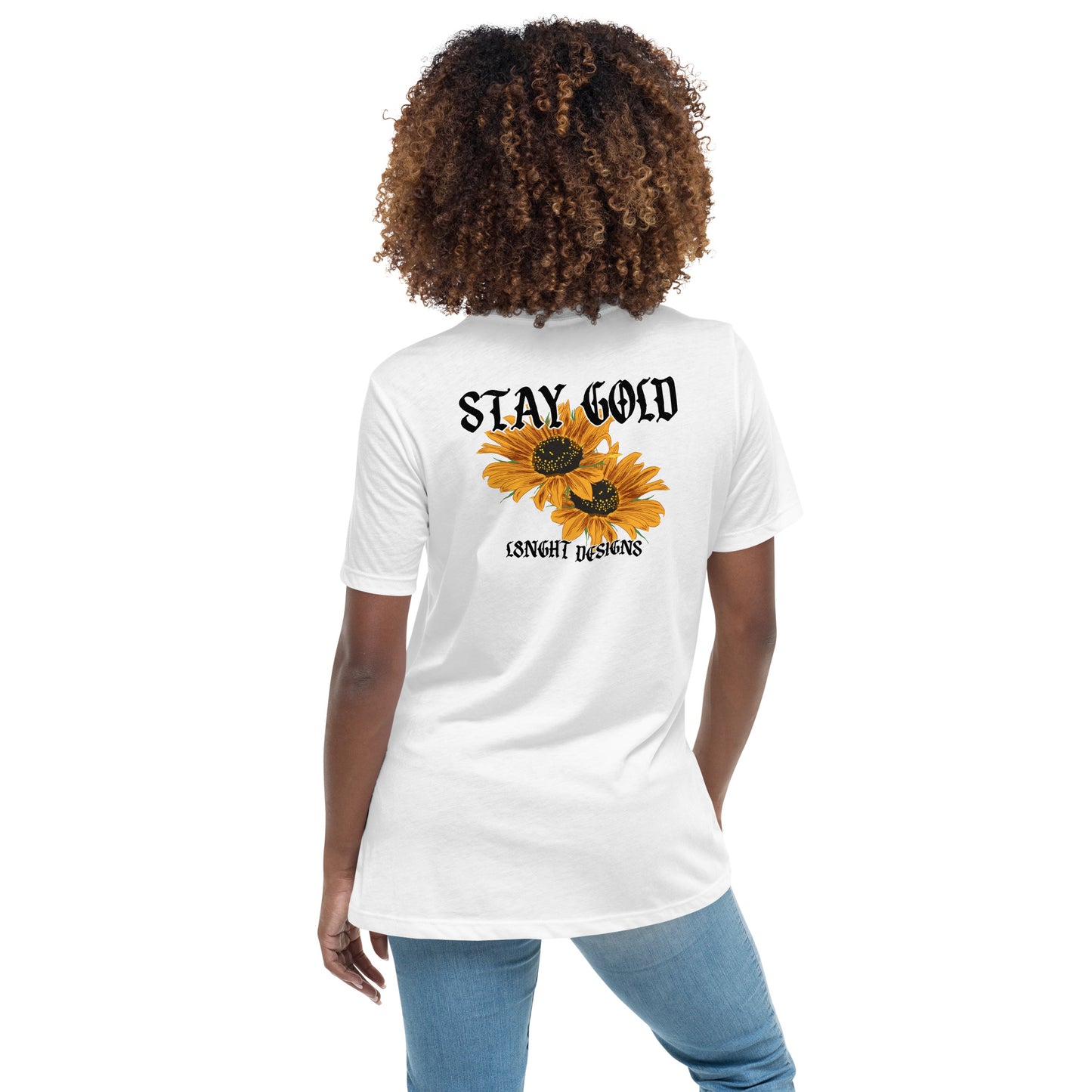 Stay Gold Sunflowers Women's Relaxed T-Shirt