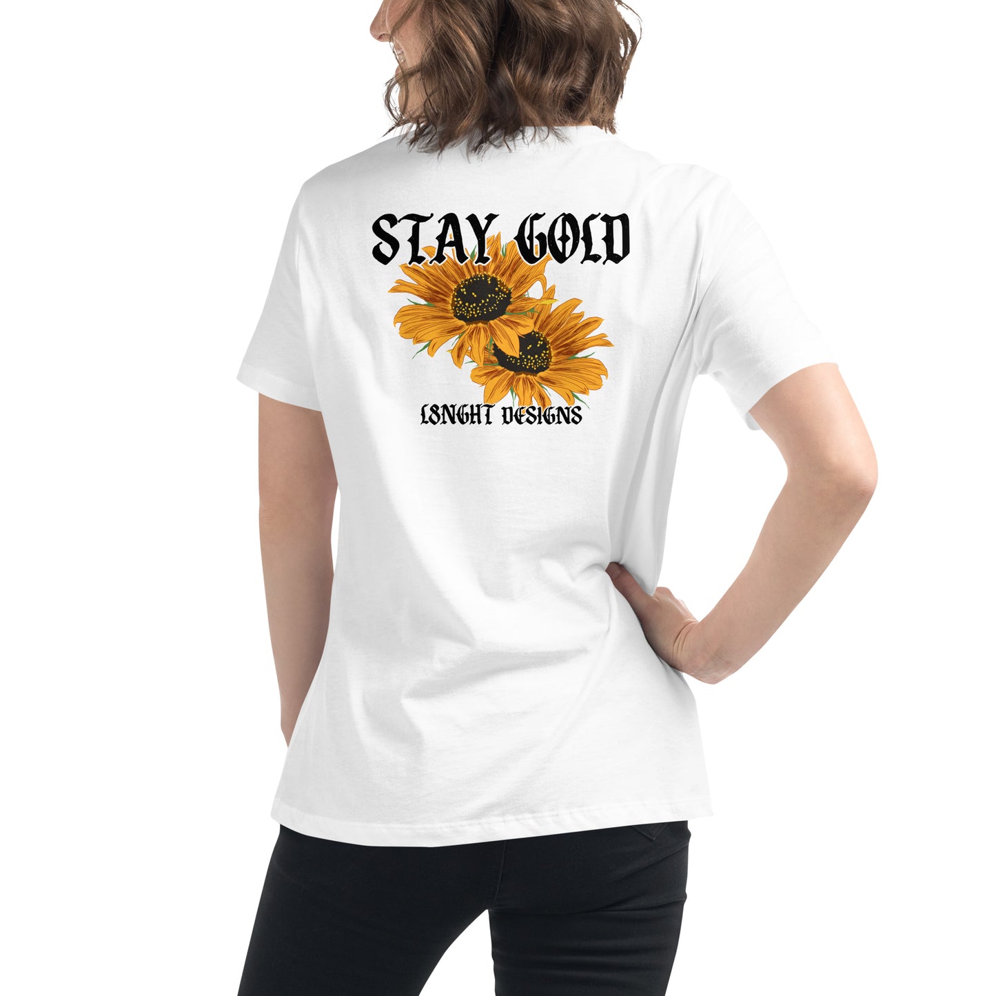 Stay Gold Sunflowers Women's Relaxed T-Shirt