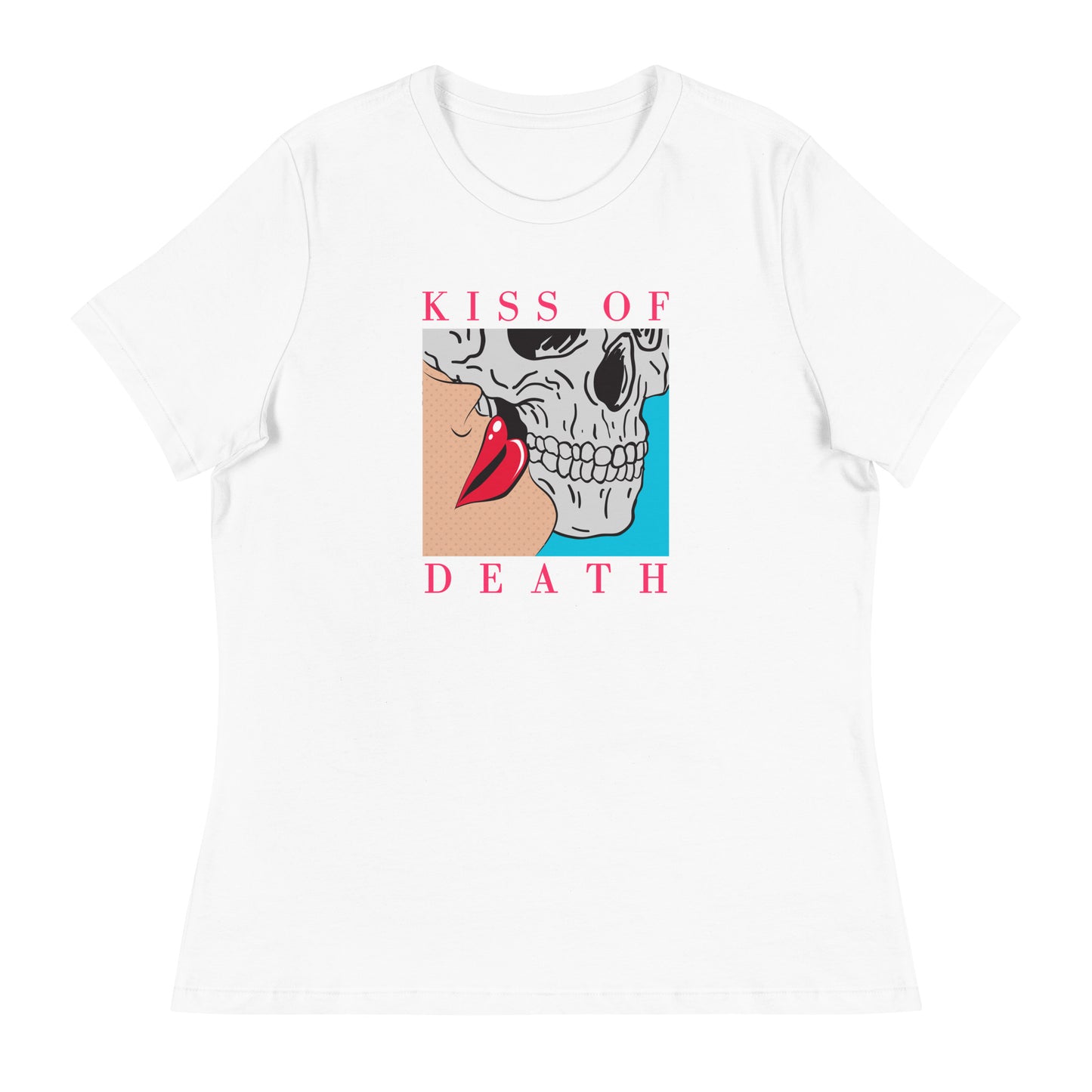 Kiss of Death pop art Women's Relaxed T-Shirt