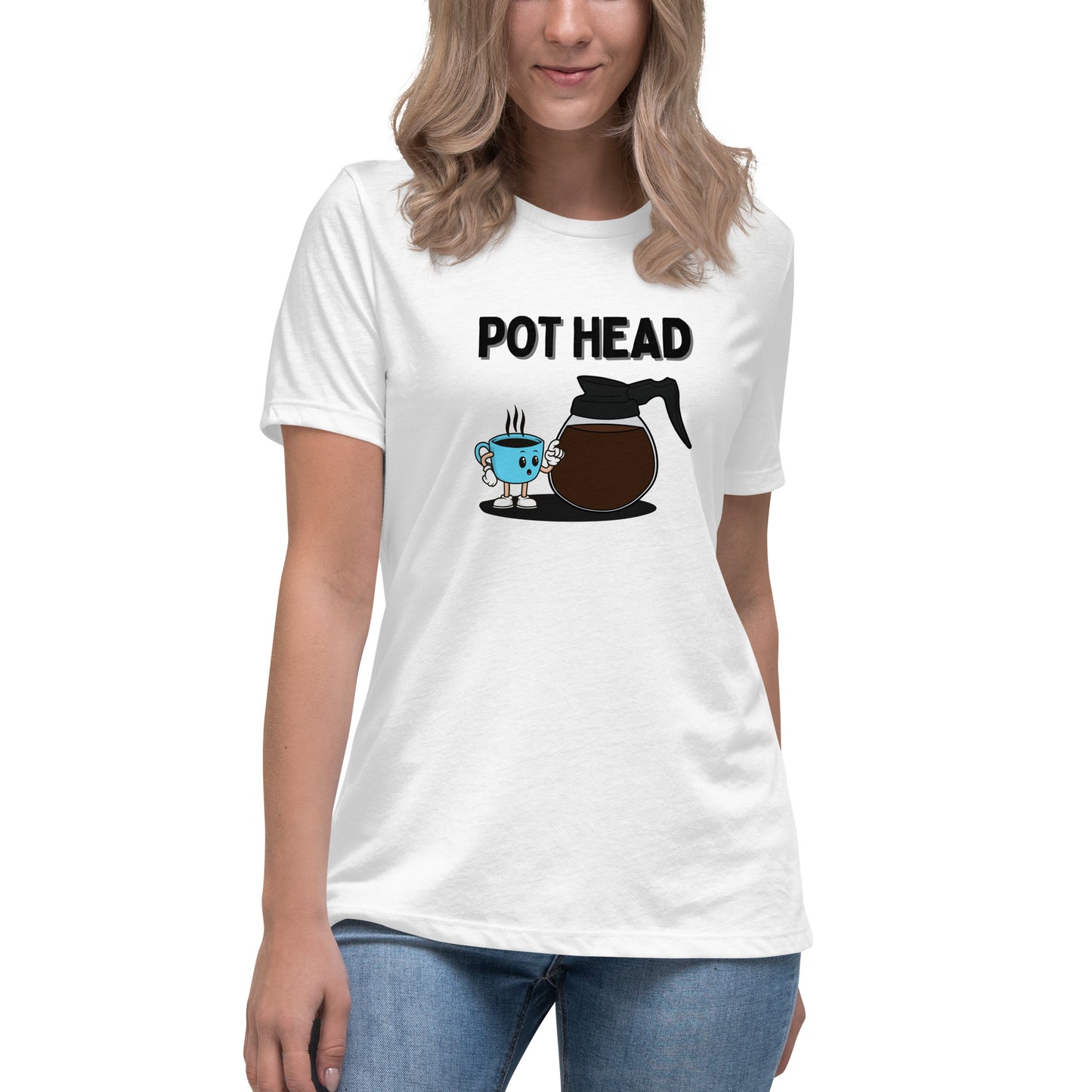 Coffee Pot Head Women's Relaxed T-Shirt