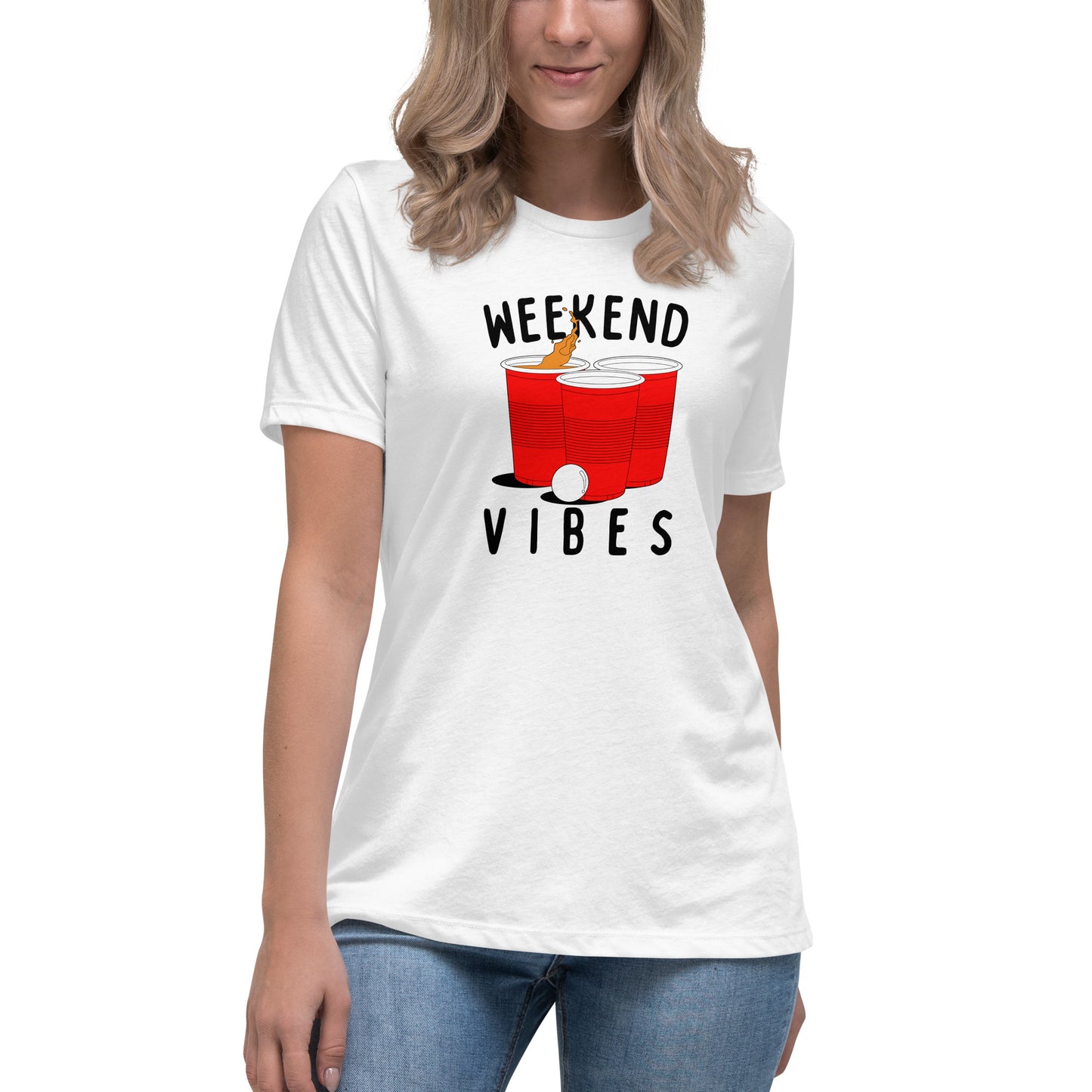 Weekend Vibes Beer Pong Women's Relaxed T-Shirt