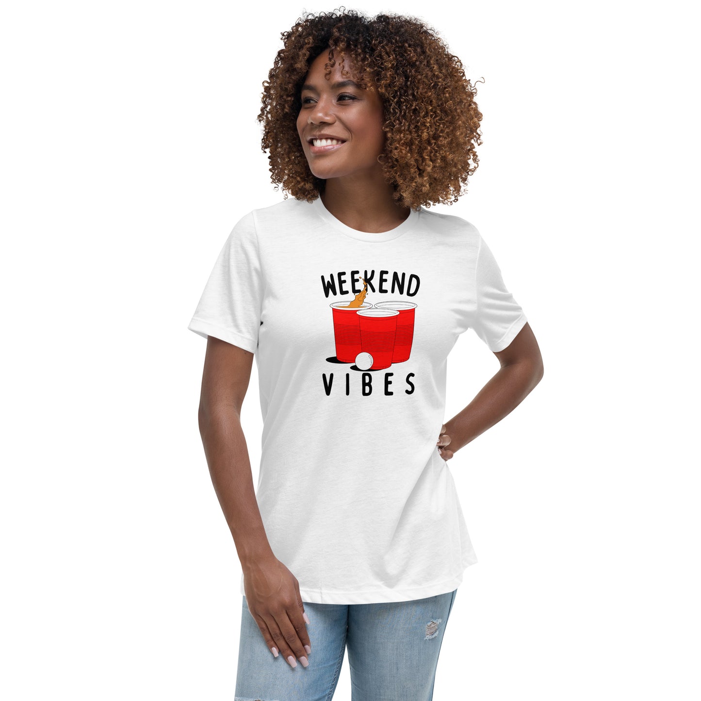 Weekend Vibes Beer Pong Women's Relaxed T-Shirt