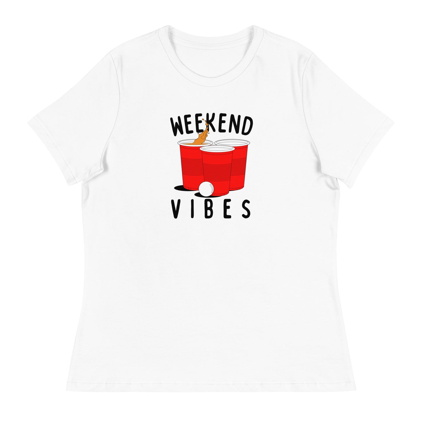 Weekend Vibes Beer Pong Women's Relaxed T-Shirt