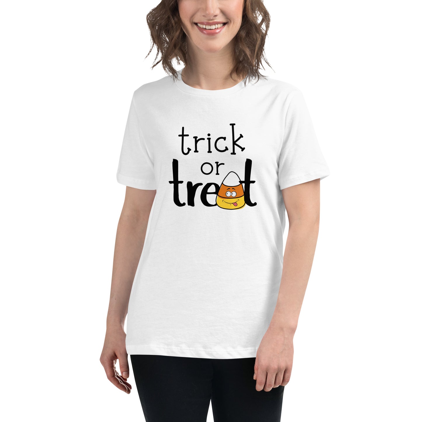 Trick or Treat candy corn Women's Relaxed T-Shirt