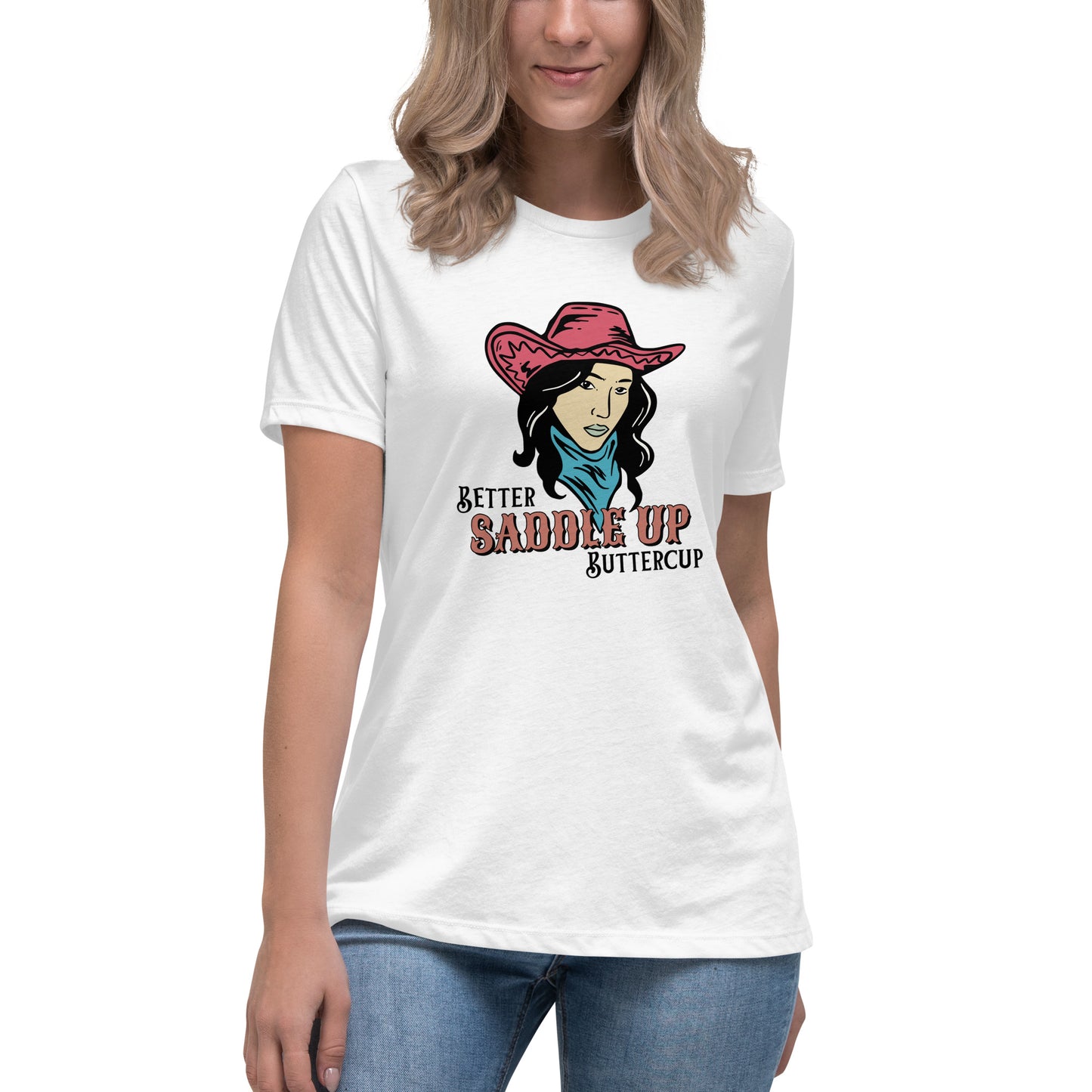 Better SADDLE UP Buttercup Women's Relaxed T-Shirt