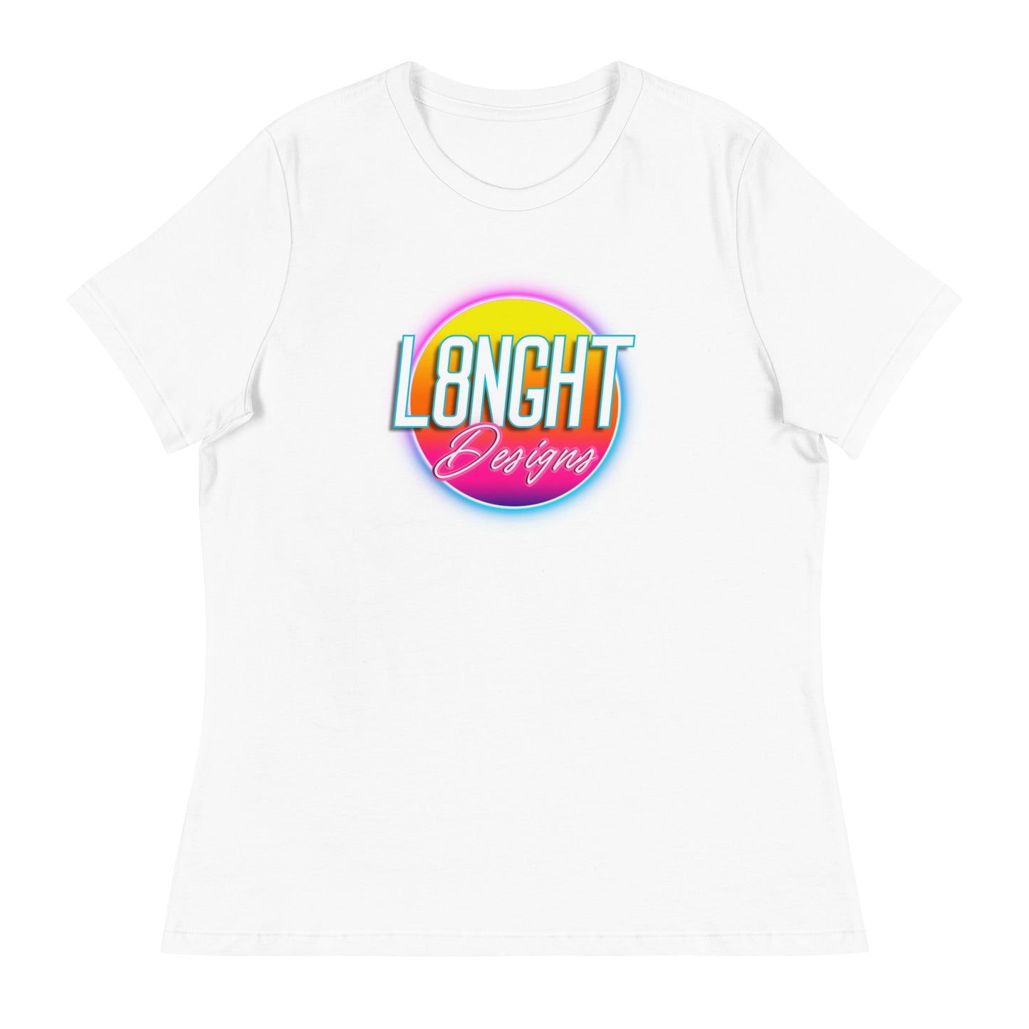 L8NGHT 3D neon logo Women's Relaxed T-Shirt
