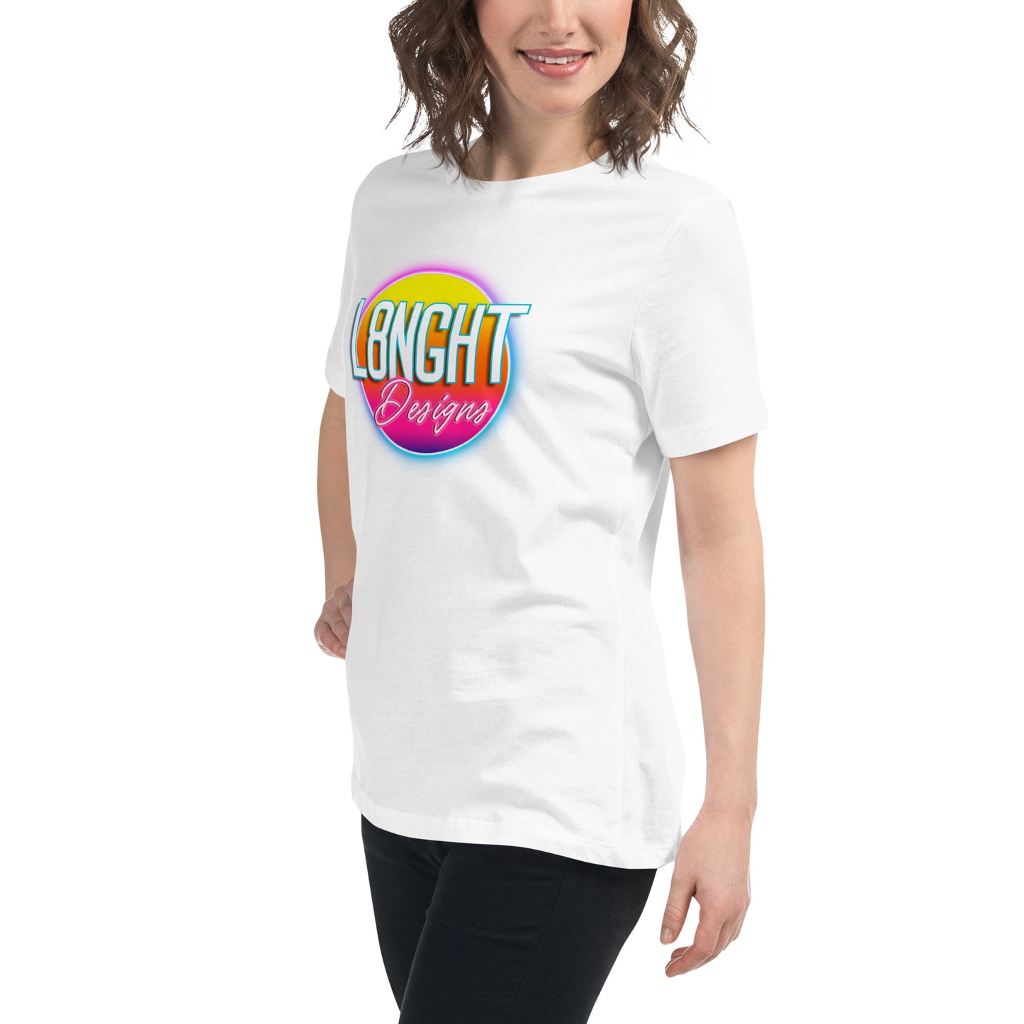 L8NGHT 3D neon logo Women's Relaxed T-Shirt