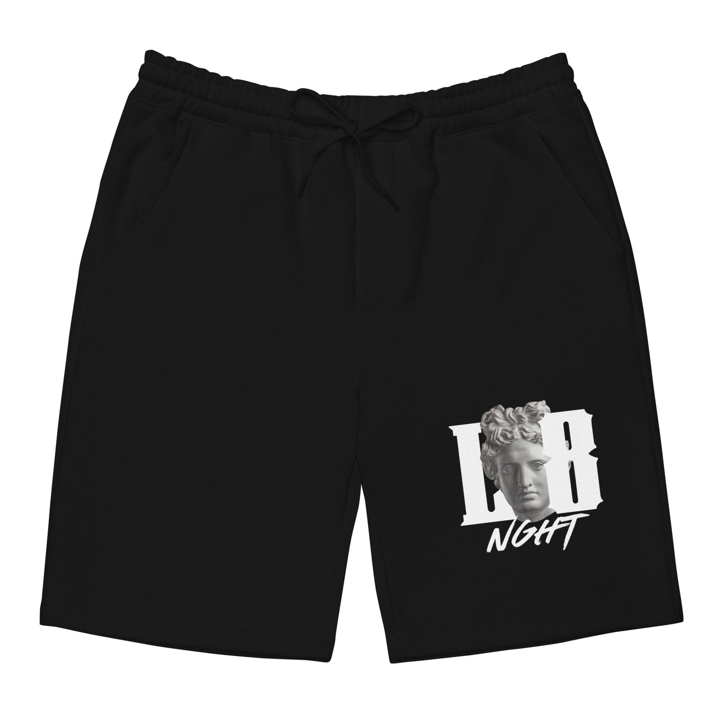 L8NGHT Designs large renaissance logo Men's fleece shorts