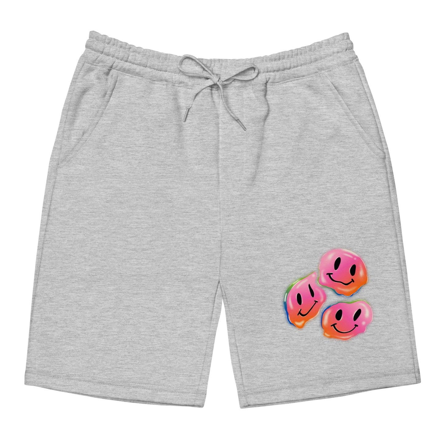 Rainbow Smiley Emojis Men's fleece shorts