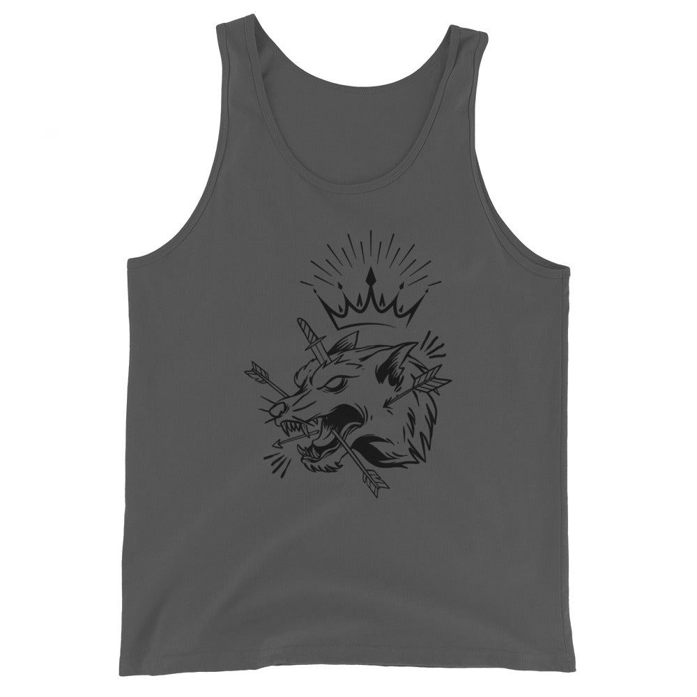 Wolf King illustration - Unisex Tank Top