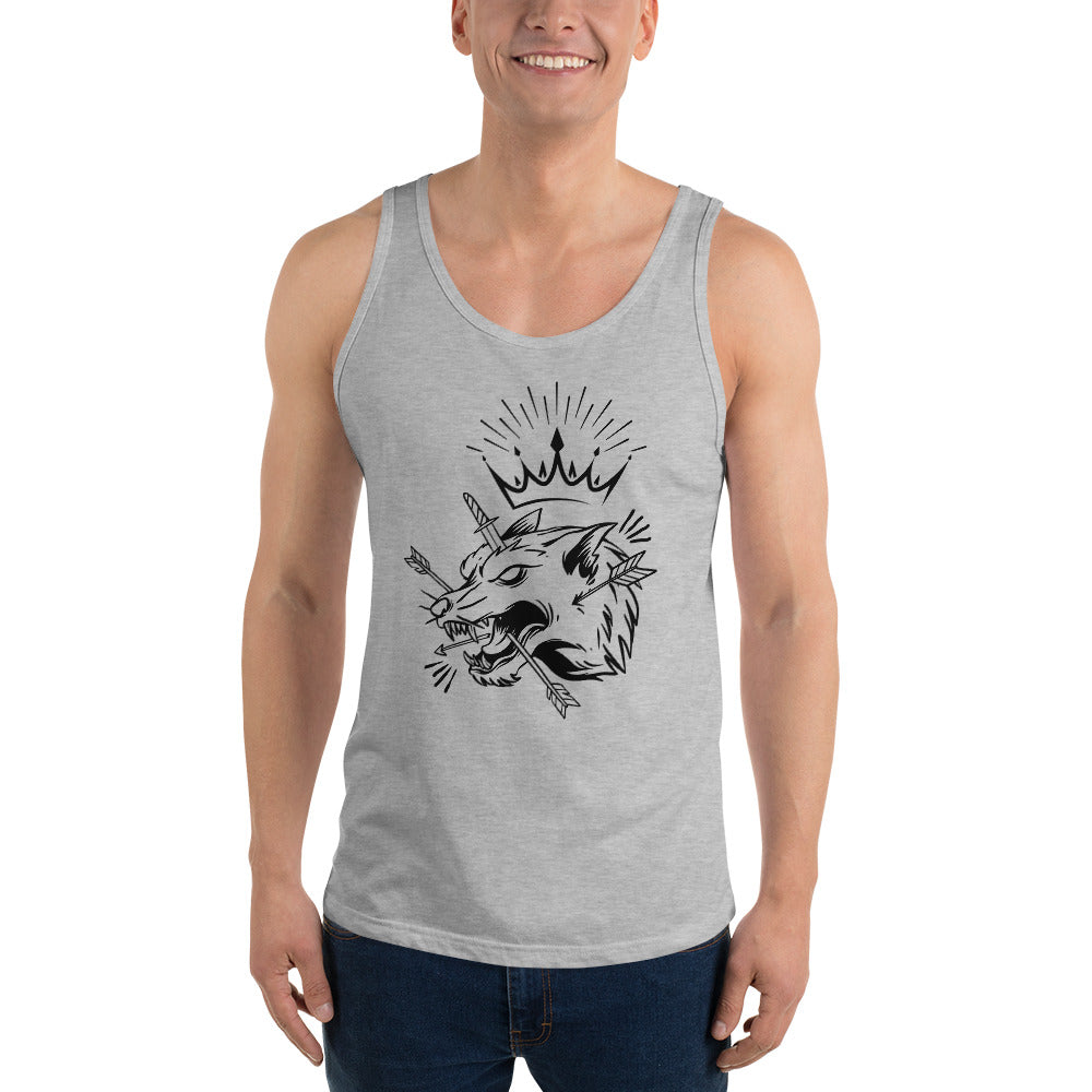 Wolf King illustration - Unisex Tank Top