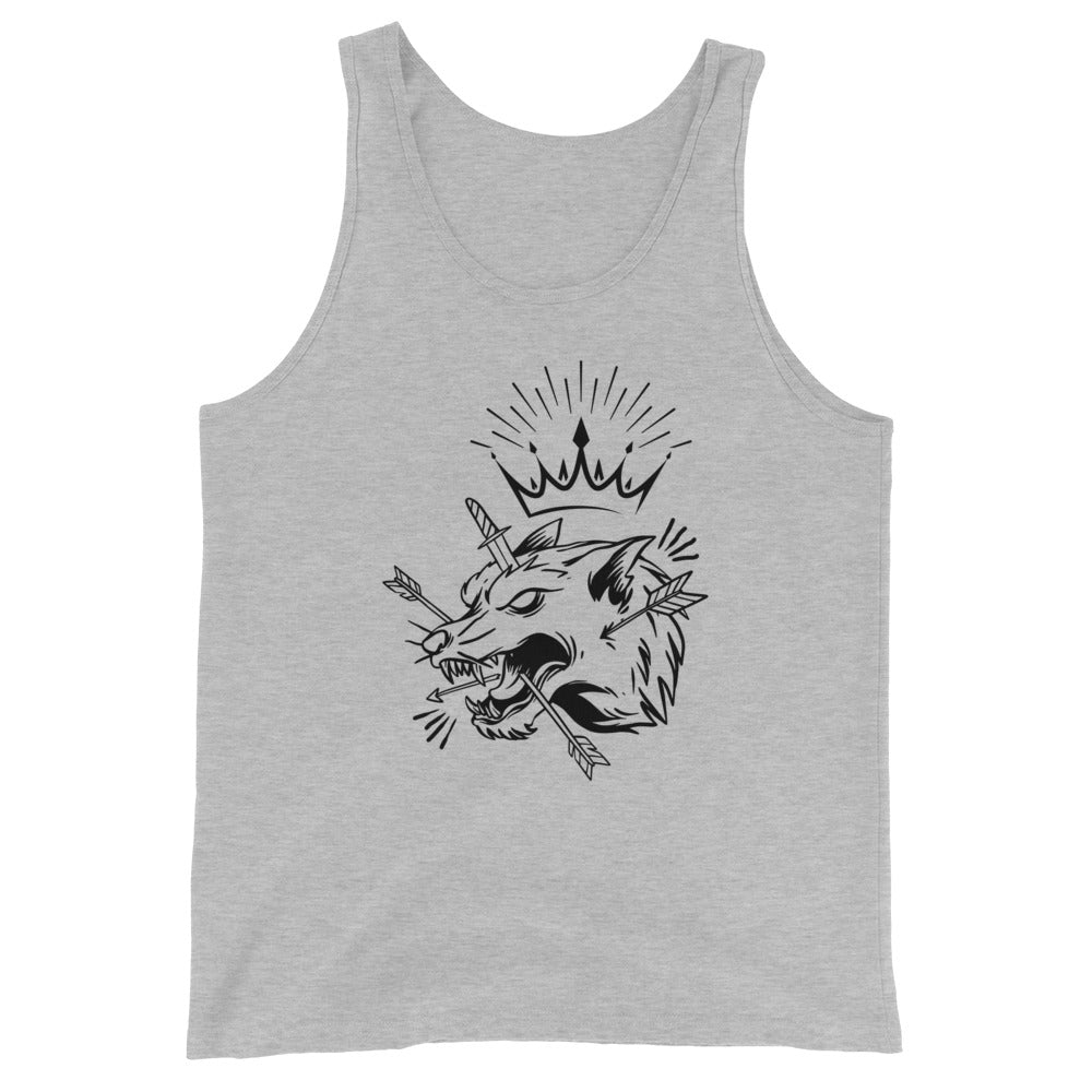 Wolf King illustration - Unisex Tank Top