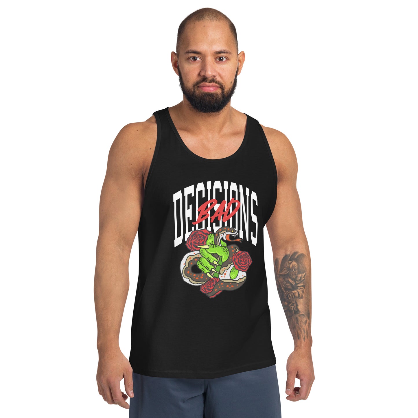 BAD Decisions traditional tattoo Unisex Tank Top