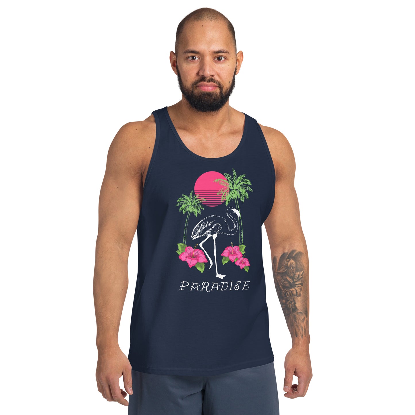 Flamingo Paradise Unisex Tank Top