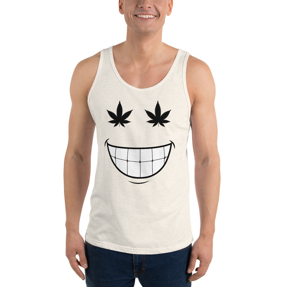 Cannabis Weed Smiley Unisex Tank Top