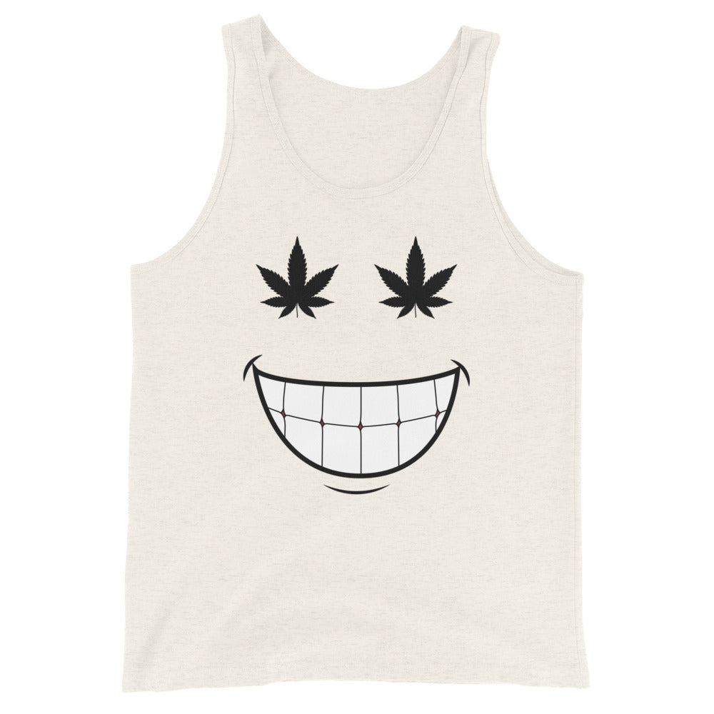 Cannabis Weed Smiley Unisex Tank Top