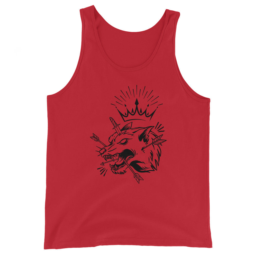 Wolf King illustration - Unisex Tank Top