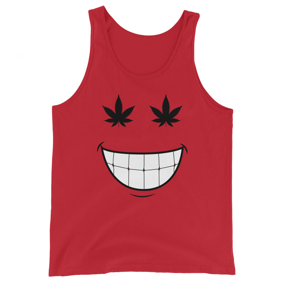 Cannabis Weed Smiley Unisex Tank Top
