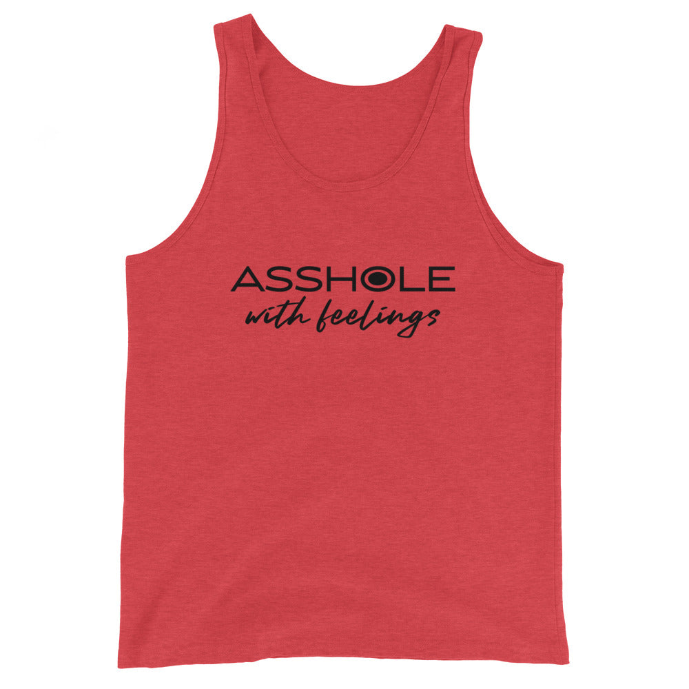 Asshole with feelings Unisex Tank Top