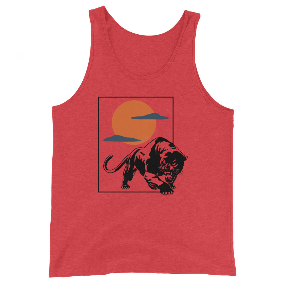Traditional Panther sunset Unisex Tank Top