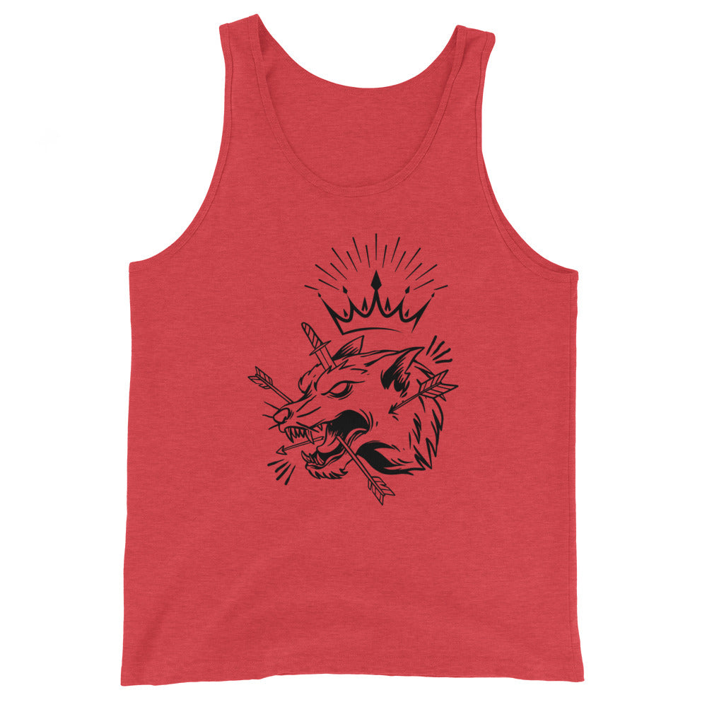 Wolf King illustration - Unisex Tank Top