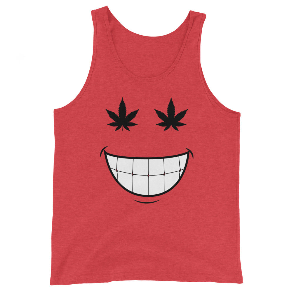 Cannabis Weed Smiley Unisex Tank Top