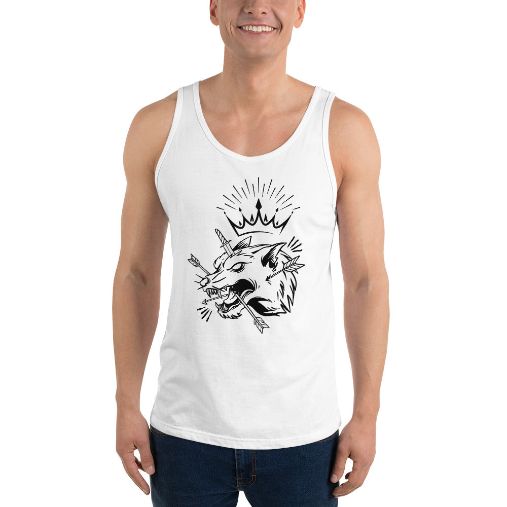 Wolf King illustration - Unisex Tank Top