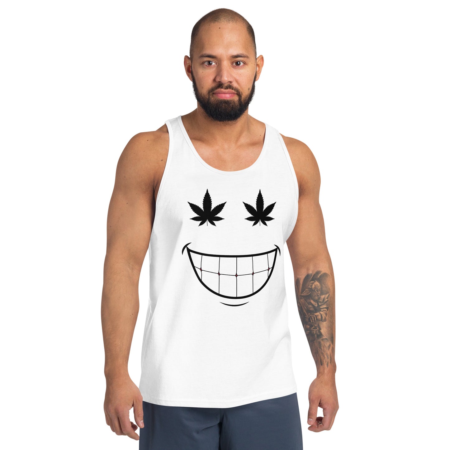 Cannabis Weed Smiley Unisex Tank Top