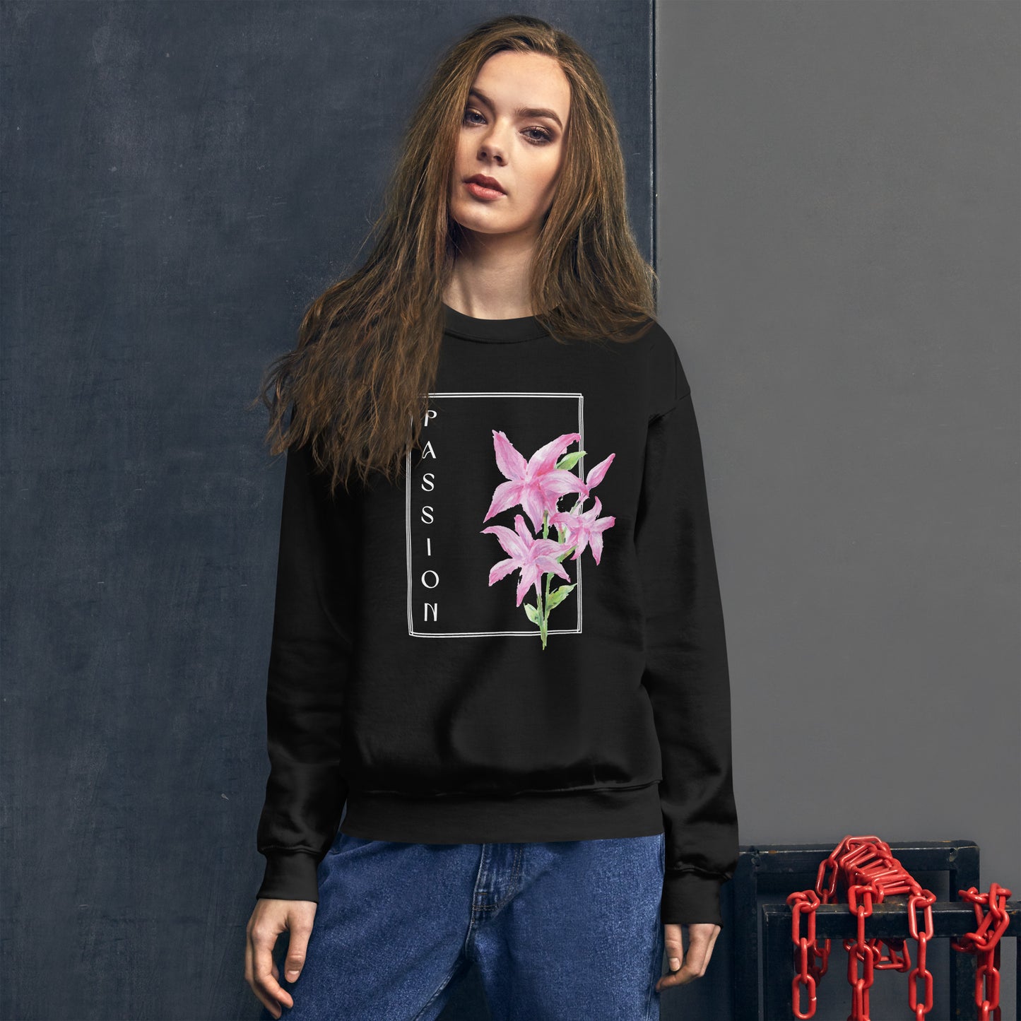 Passion watercolor lily Unisex Sweatshirt