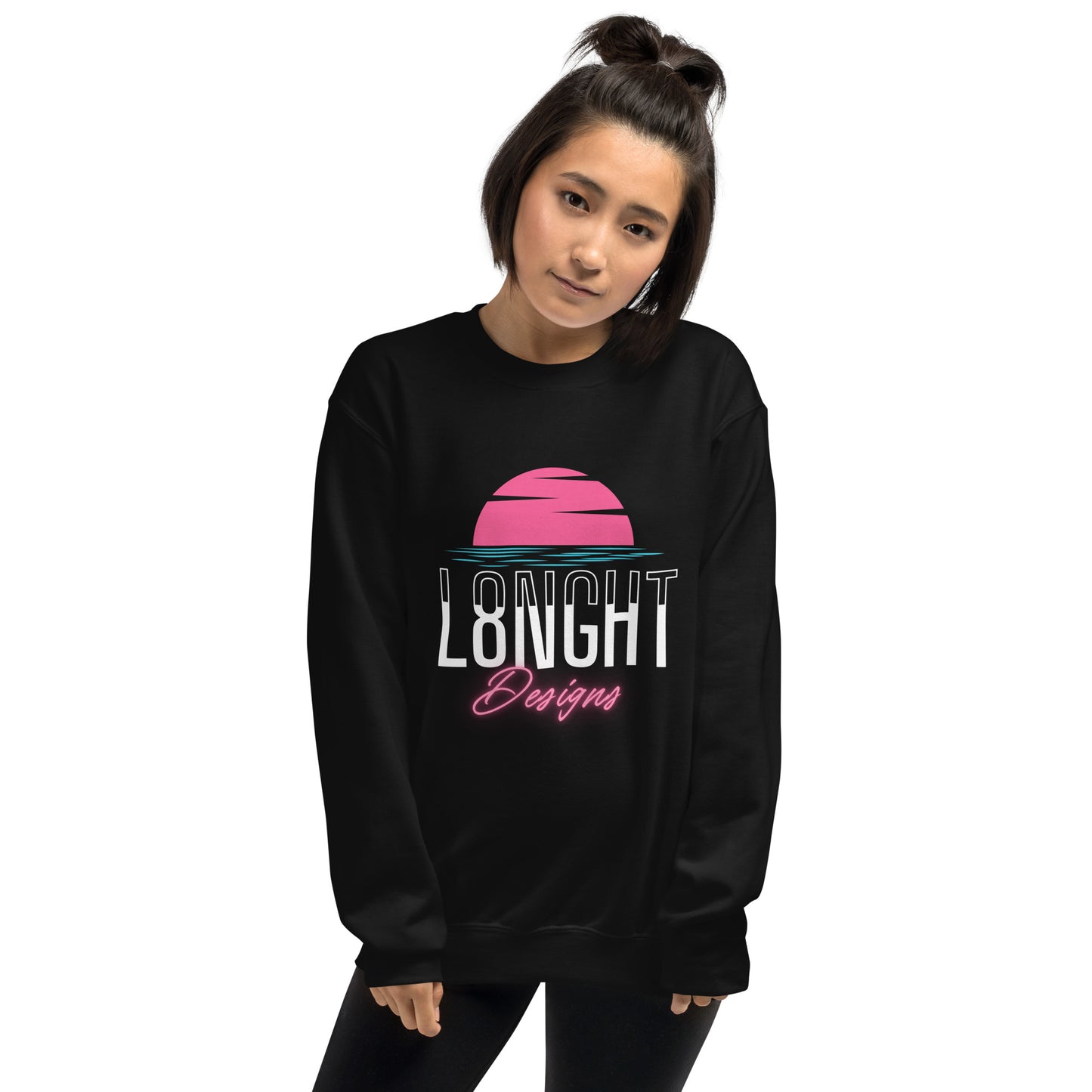 L8NGHT Designs Miami Beach logo Unisex Sweatshirt