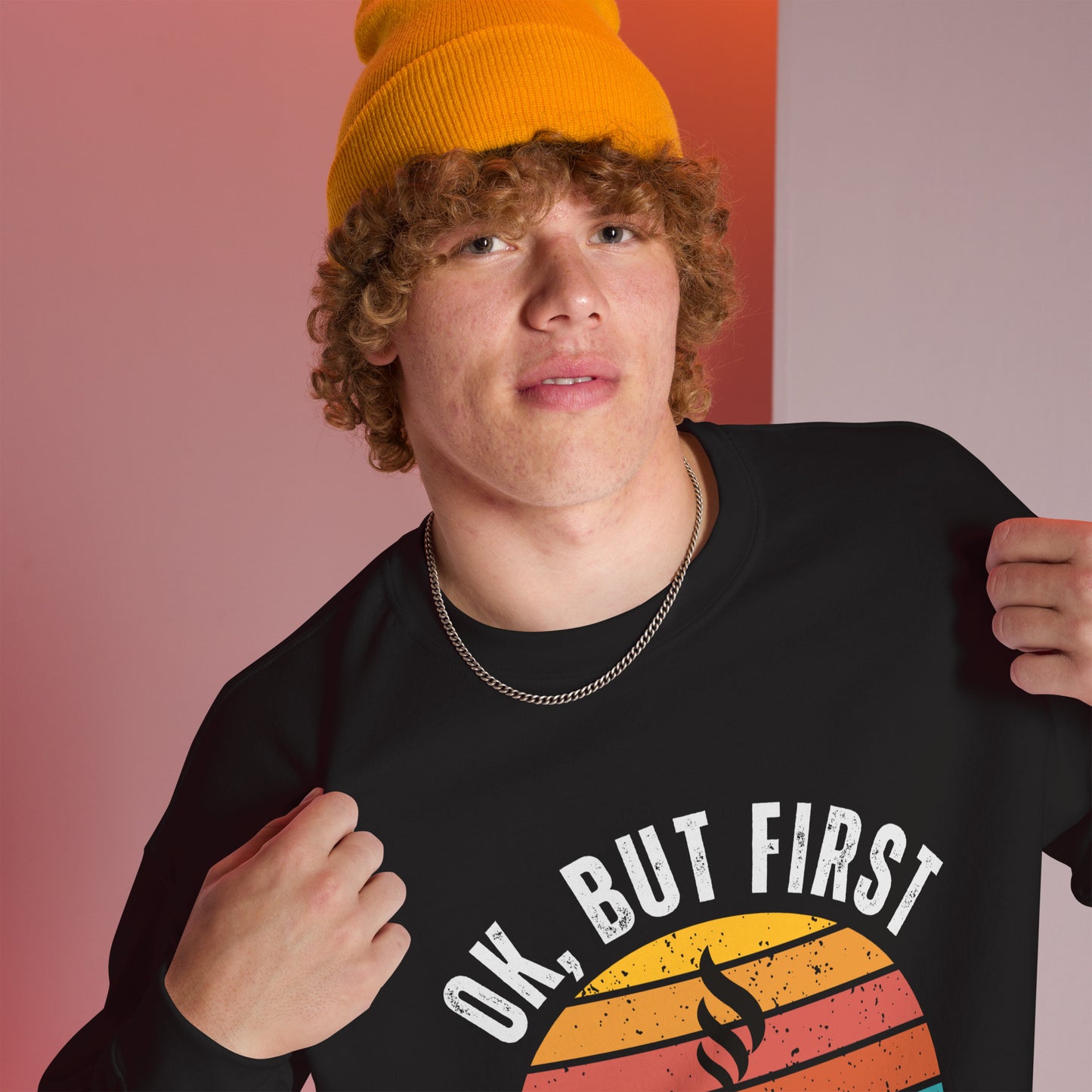 Ok but first CAFFEINE coffee Unisex Sweatshirt