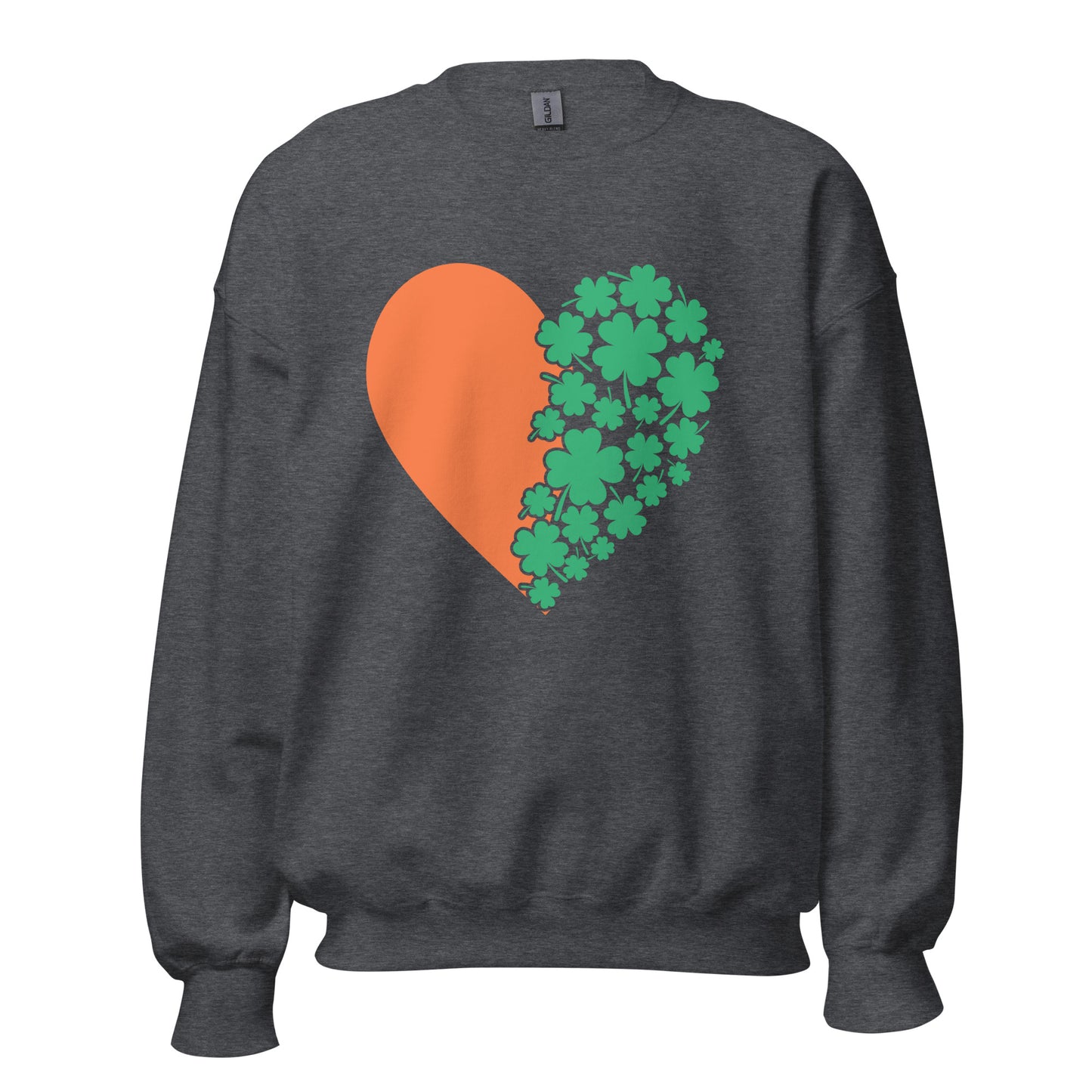 St. Patrick's Day Heart Clovers Unisex Sweatshirt