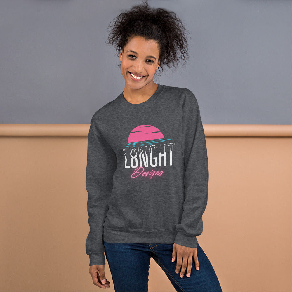 L8NGHT Designs Miami Beach logo Unisex Sweatshirt