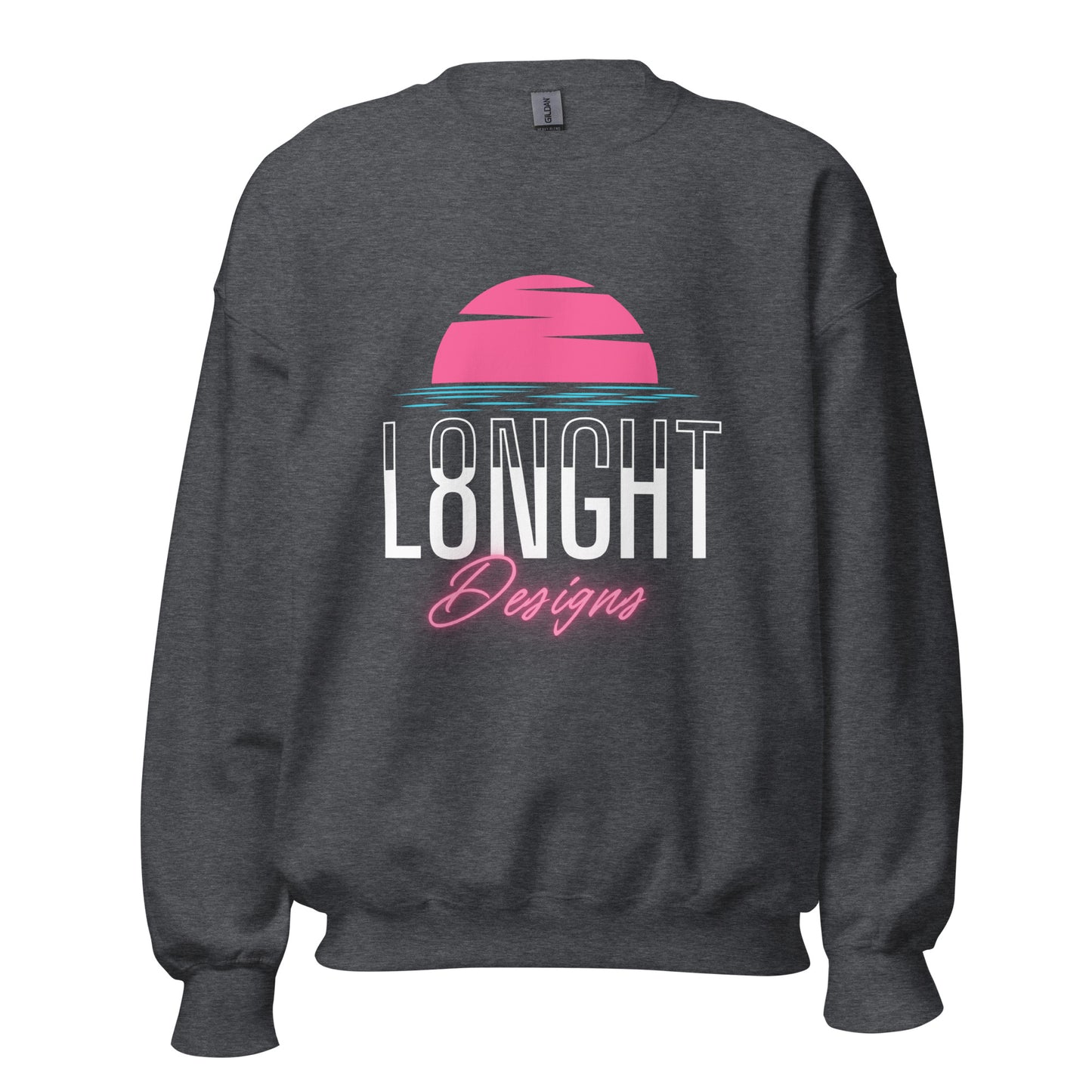 L8NGHT Designs Miami Beach logo Unisex Sweatshirt
