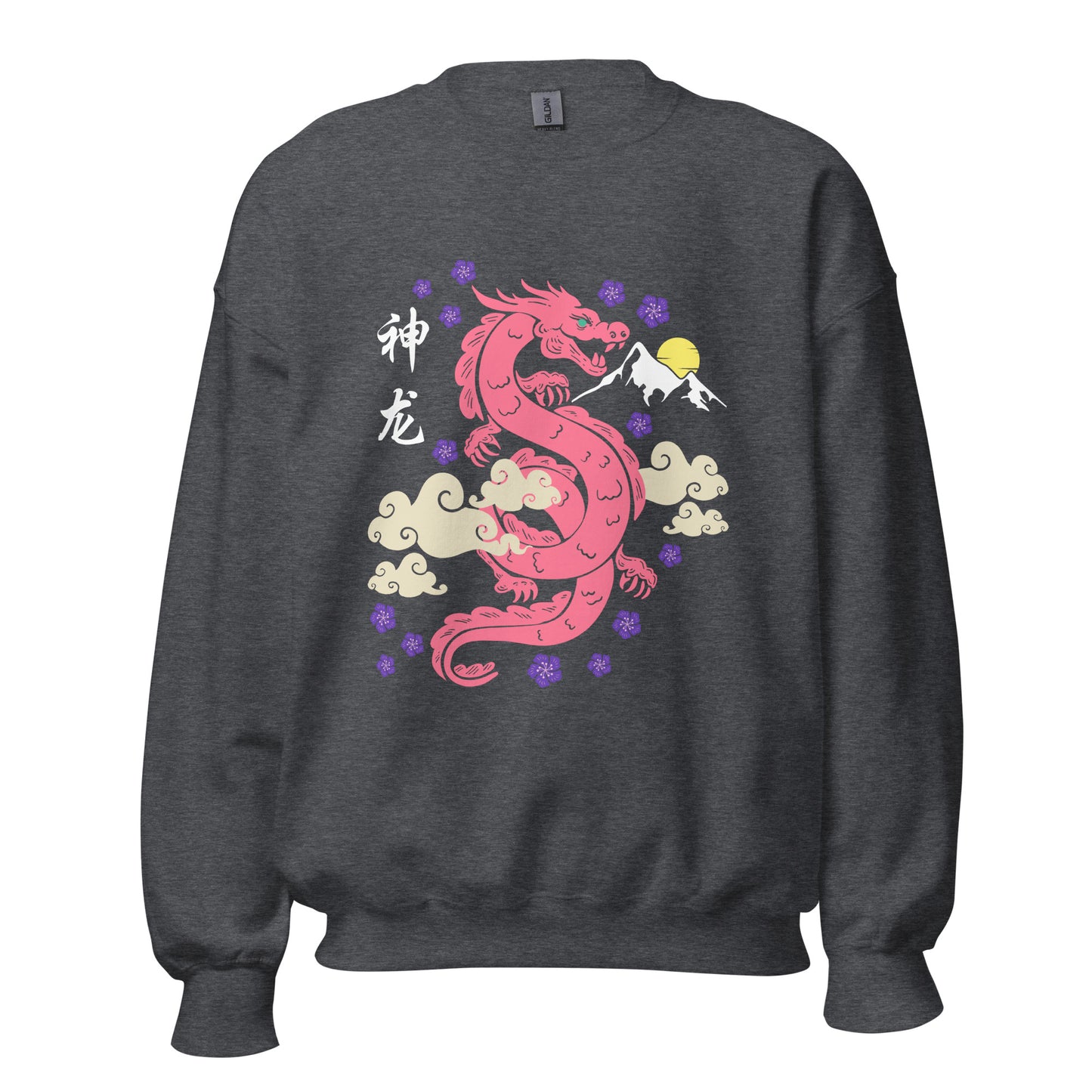 Traditional Dragon Cherry Blossoms Unisex Sweatshirt