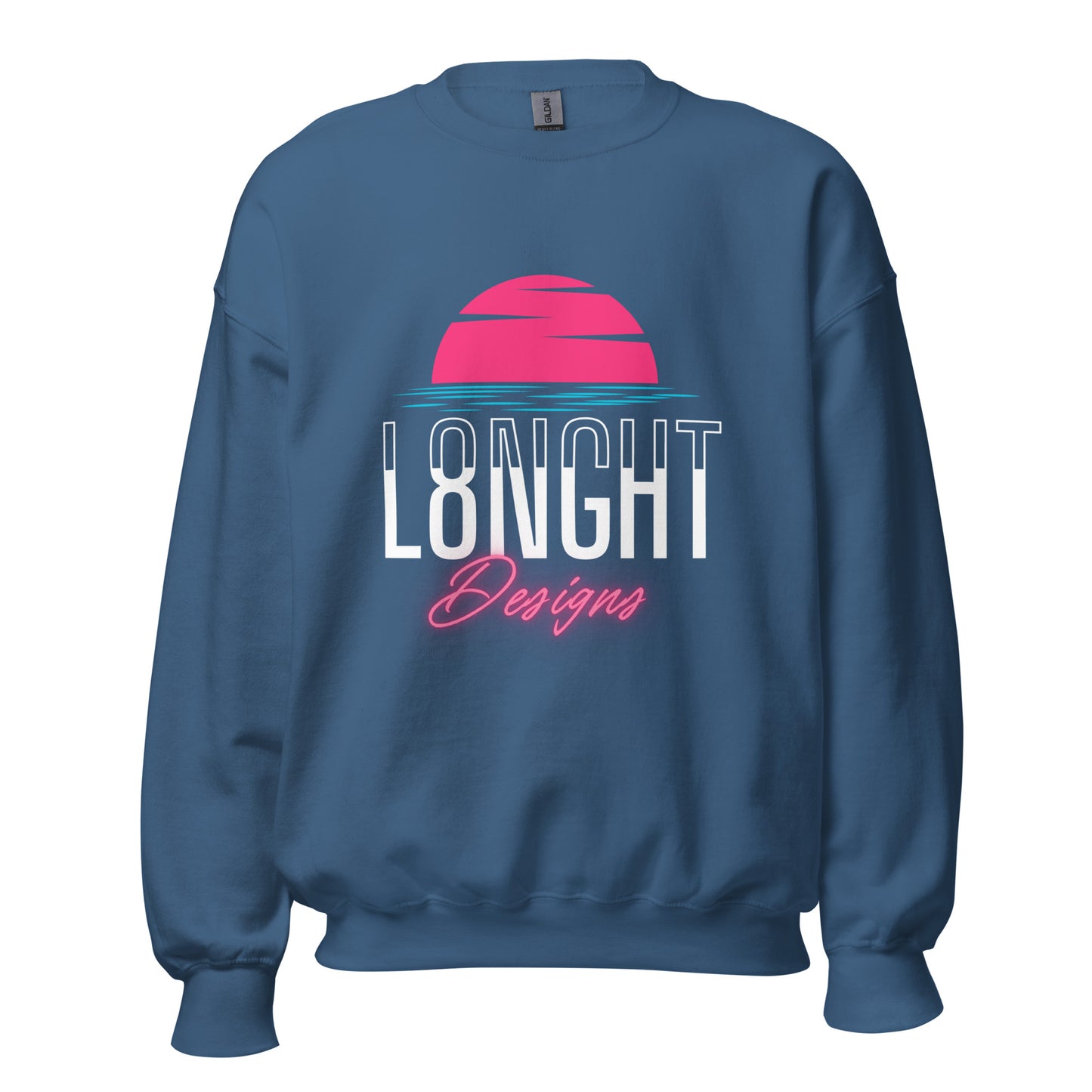 L8NGHT Designs Miami Beach logo Unisex Sweatshirt