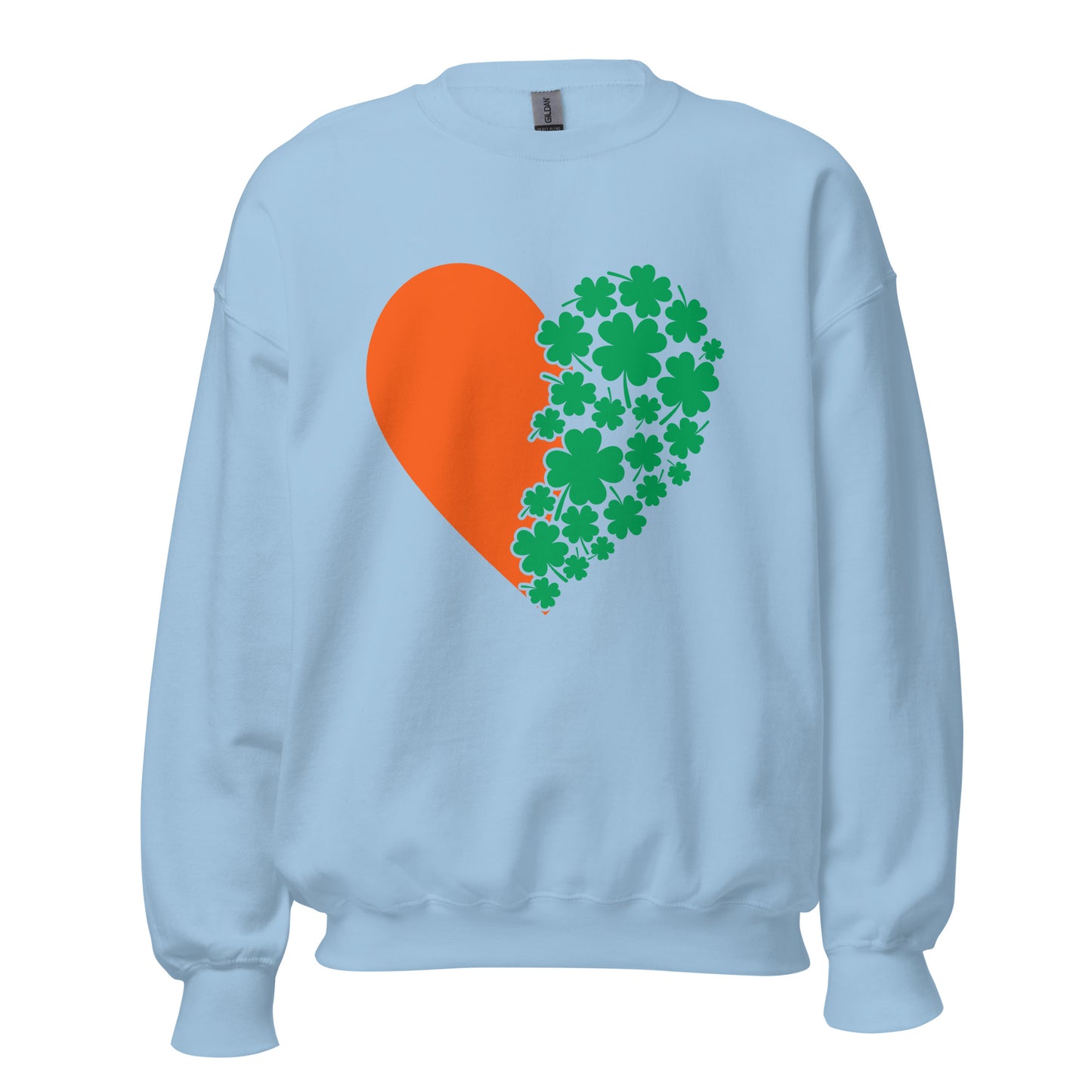 St. Patrick's Day Heart Clovers Unisex Sweatshirt