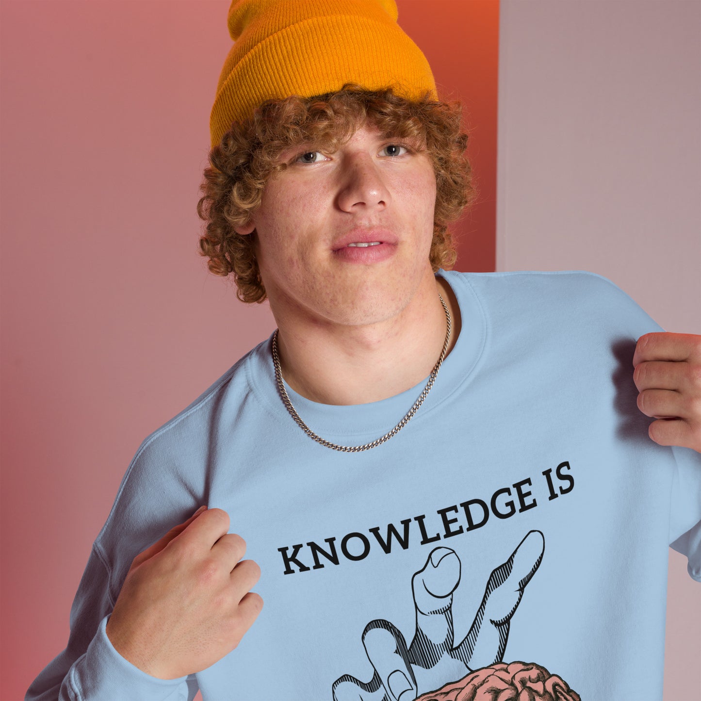 Knowledge is POWER. Brain power. Unisex Sweatshirt