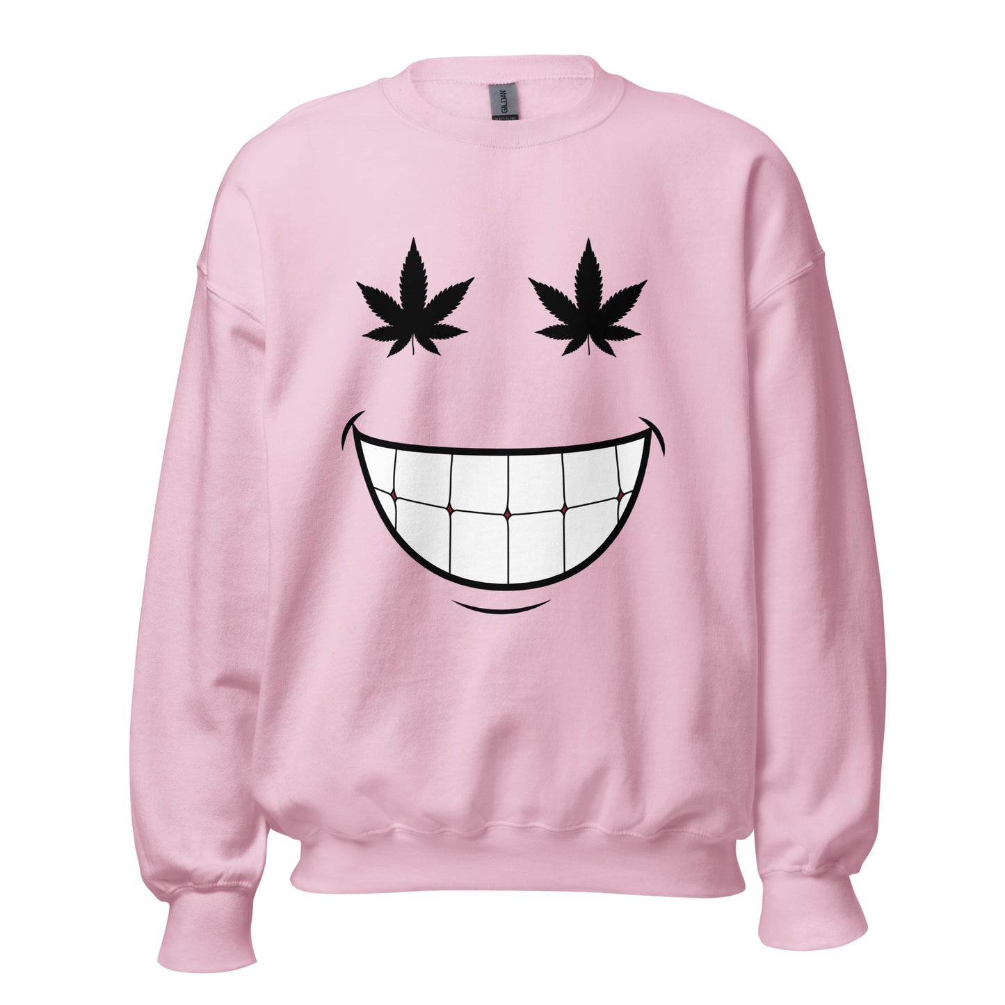 Cannabis Weed Smiley Face Unisex Sweatshirt