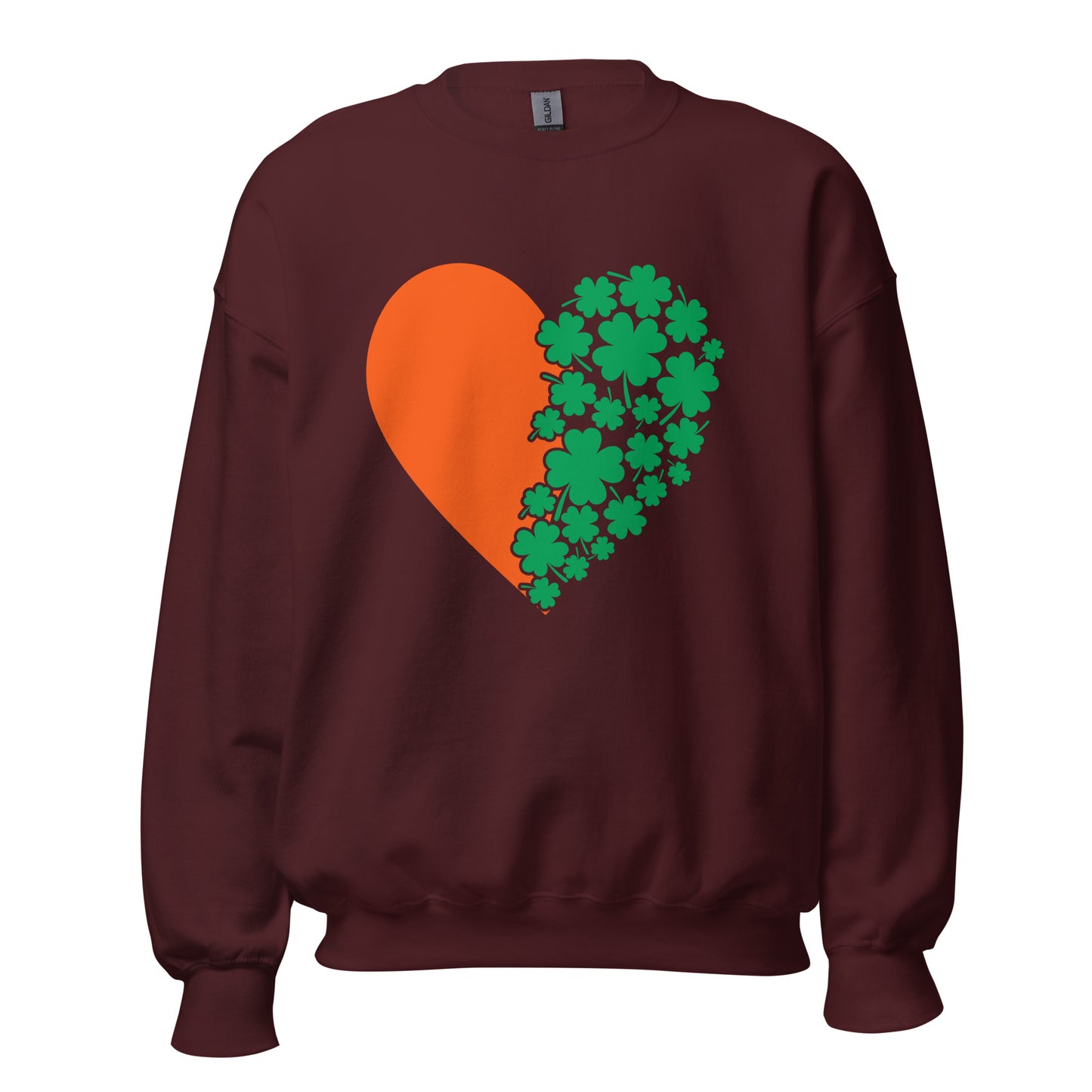 St. Patrick's Day Heart Clovers Unisex Sweatshirt