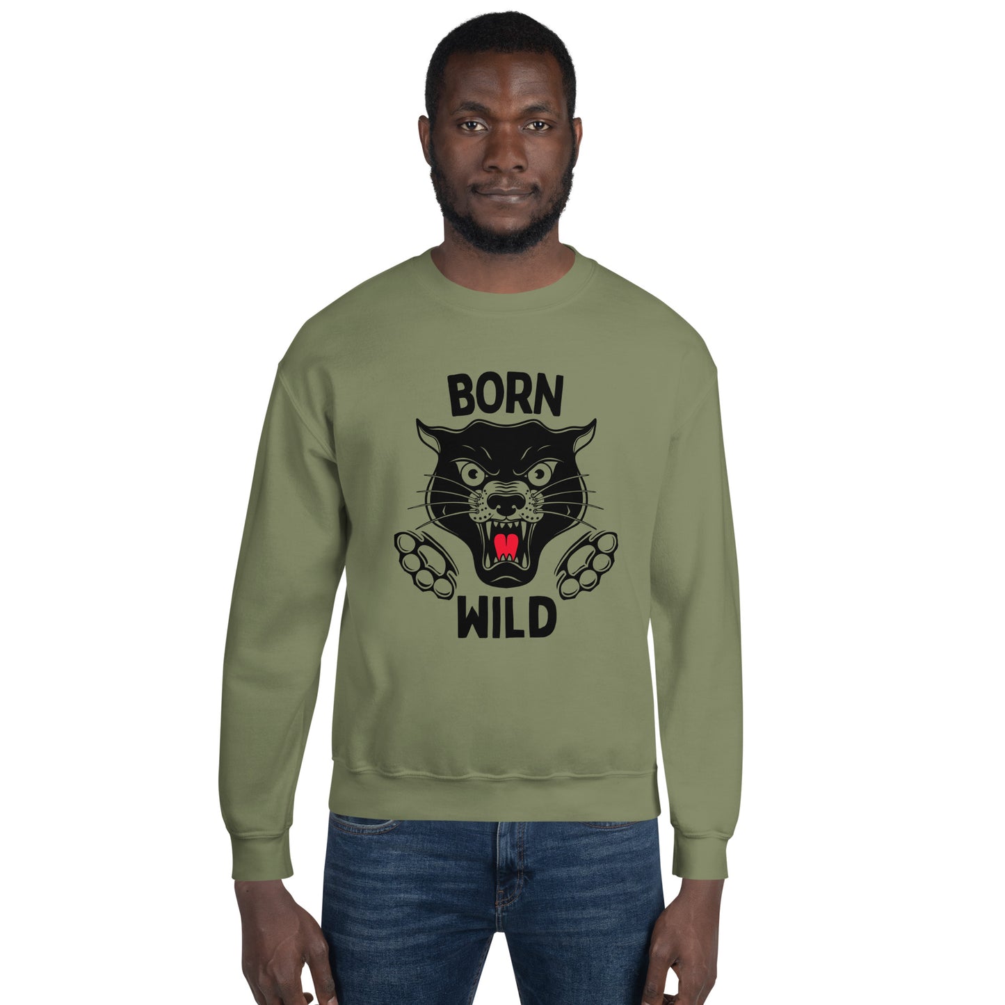 Born Wild - Traditiona Black Panther Unisex Sweatshirt