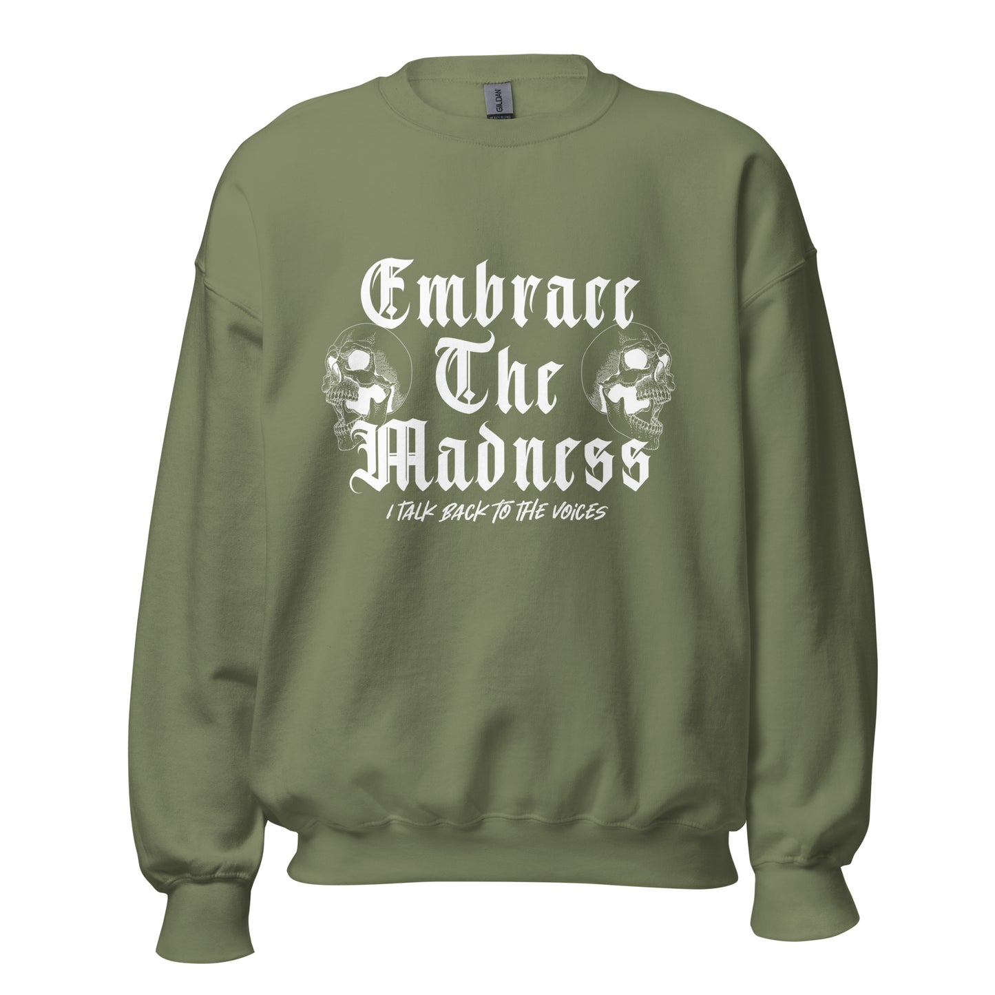 Embrace The Madness screaming skulls Unisex Sweatshirt