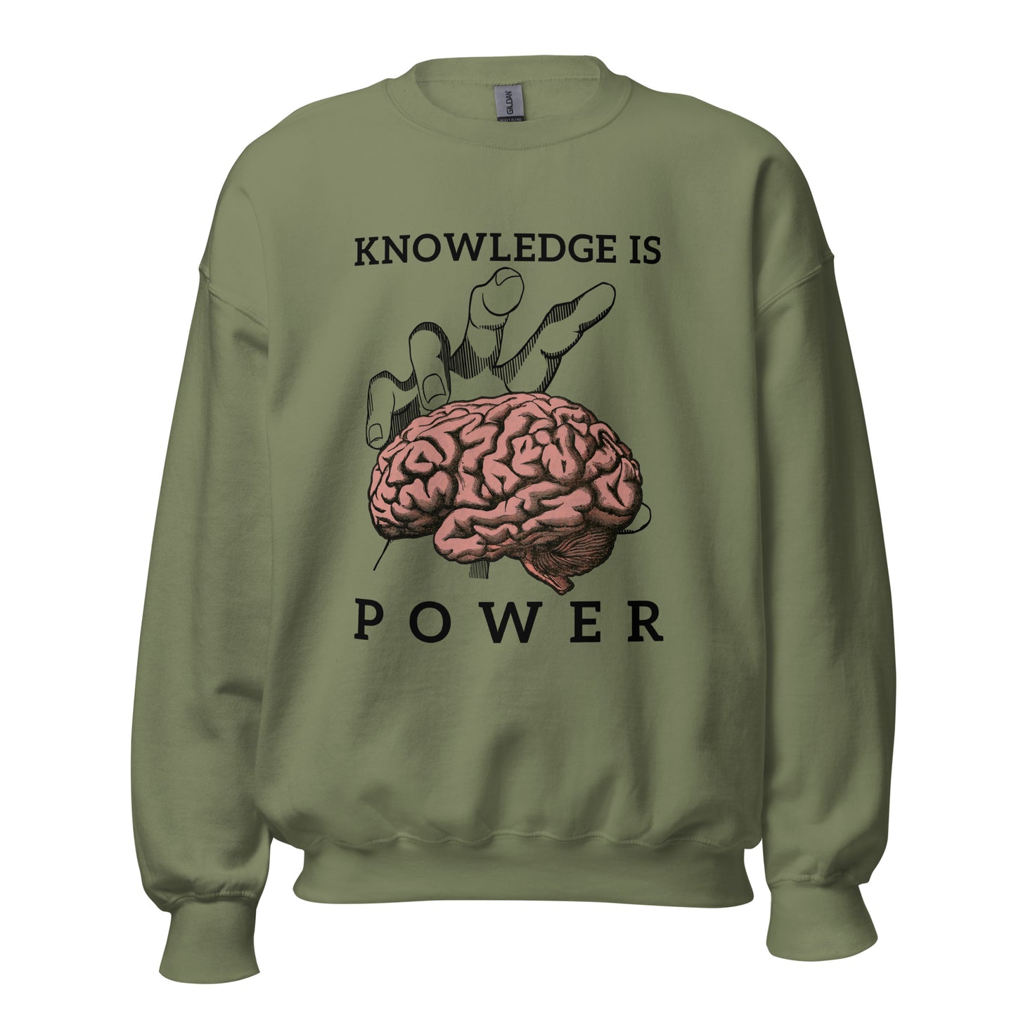 Knowledge is POWER. Brain power. Unisex Sweatshirt
