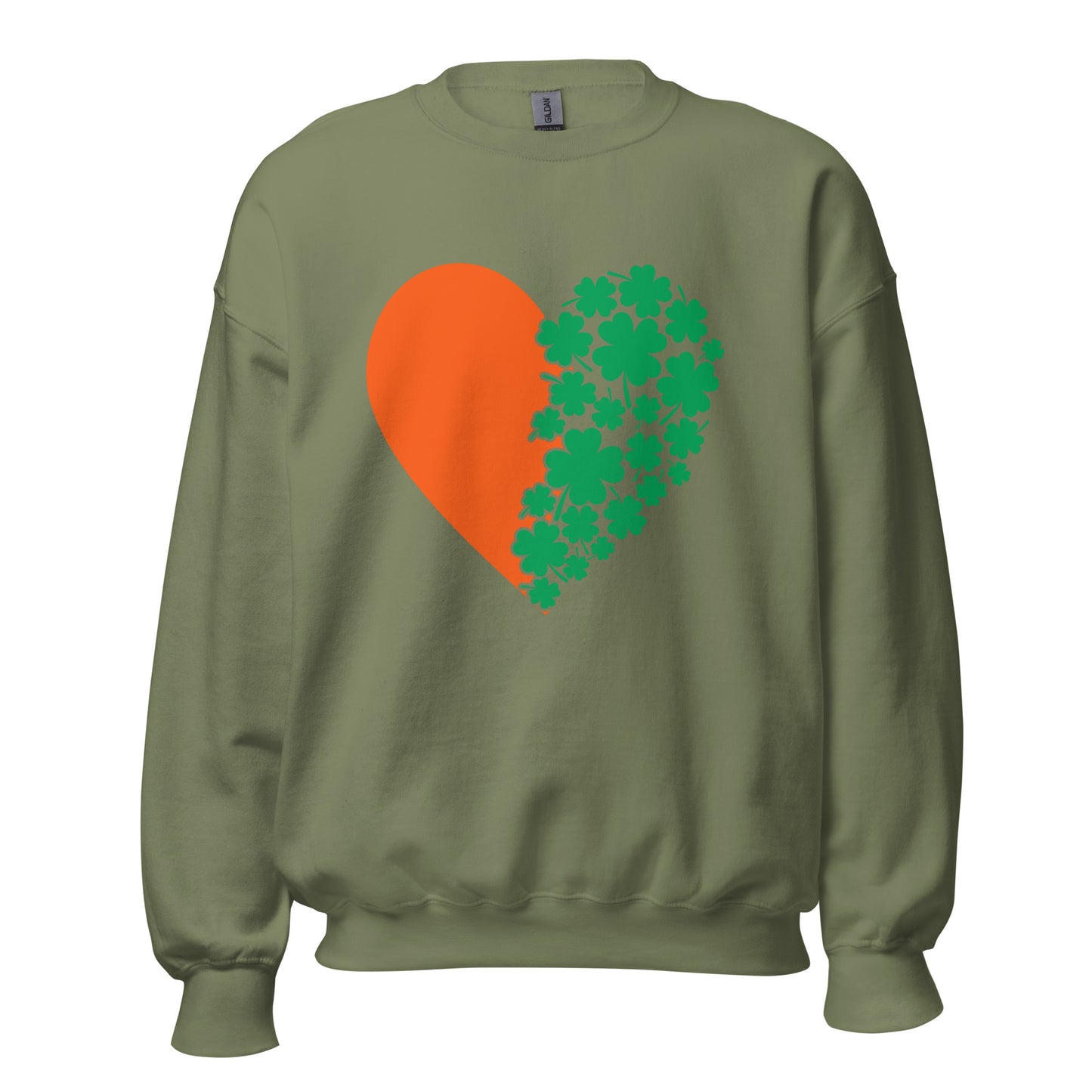 St. Patrick's Day Heart Clovers Unisex Sweatshirt