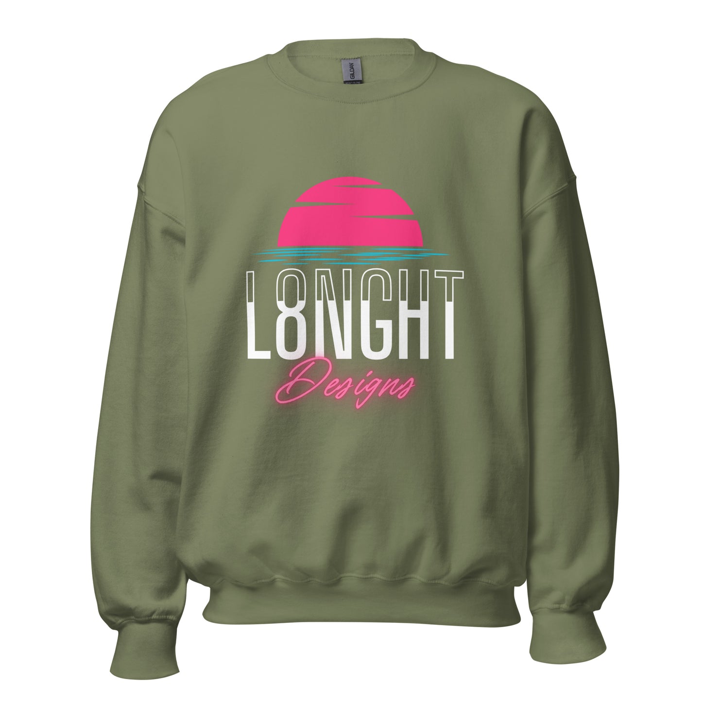 L8NGHT Designs Miami Beach logo Unisex Sweatshirt