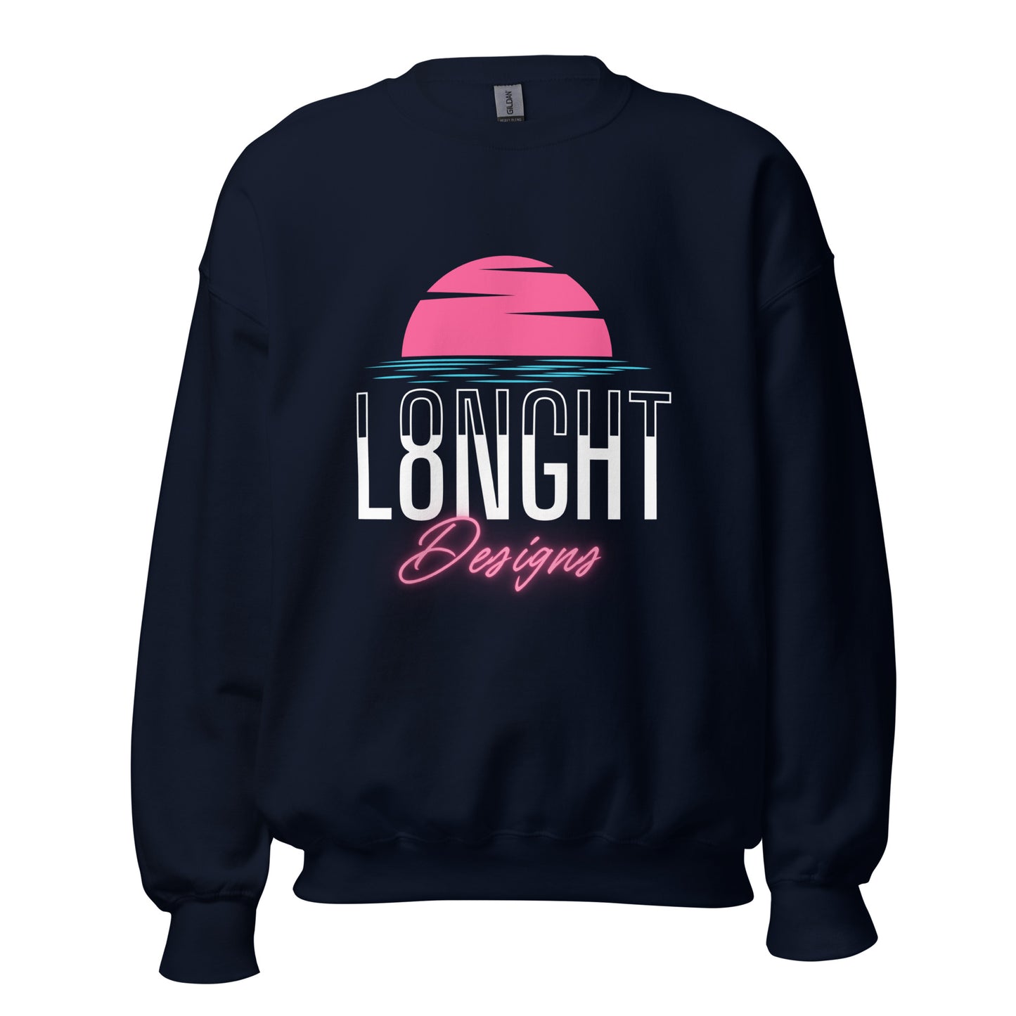 L8NGHT Designs Miami Beach logo Unisex Sweatshirt