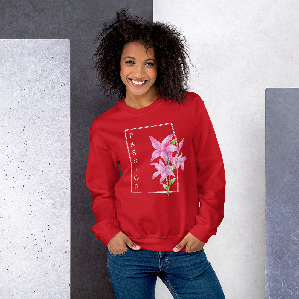 Passion watercolor lily Unisex Sweatshirt