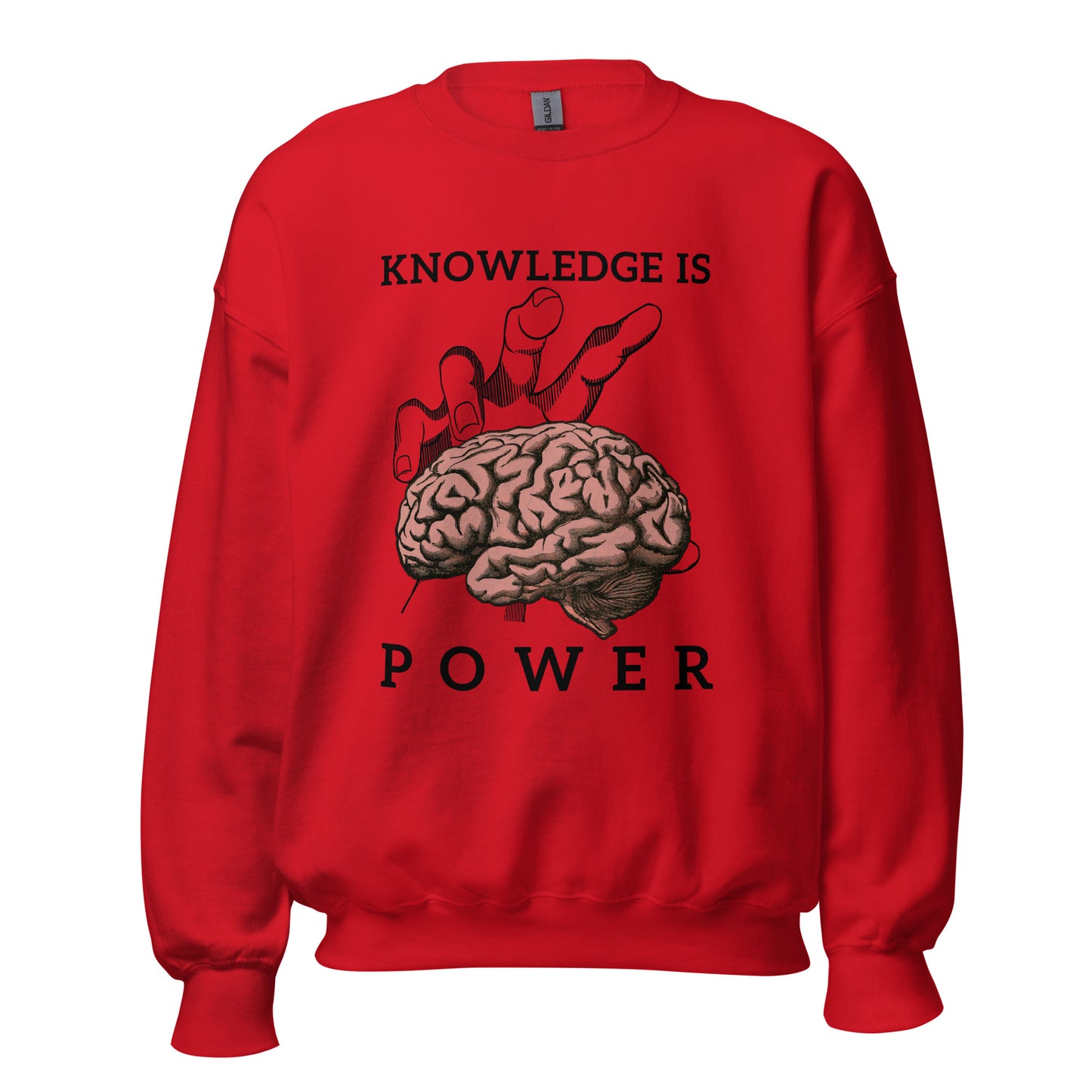 Knowledge is POWER. Brain power. Unisex Sweatshirt