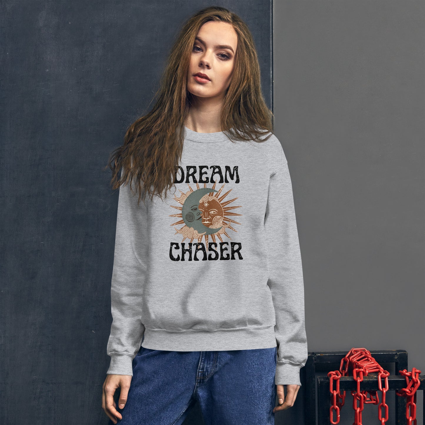 Dream Chaser sun moon Unisex Sweatshirt