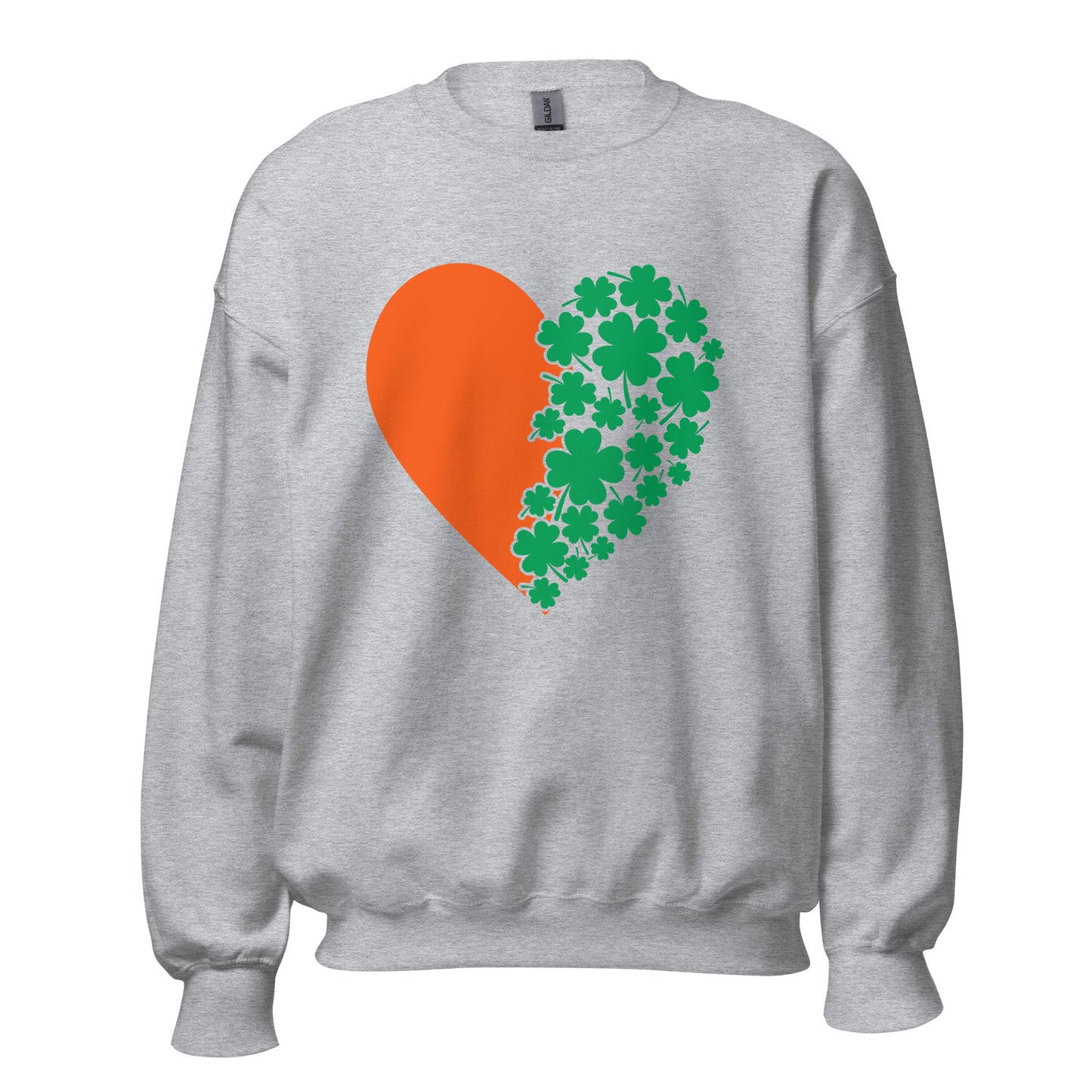 St. Patrick's Day Heart Clovers Unisex Sweatshirt